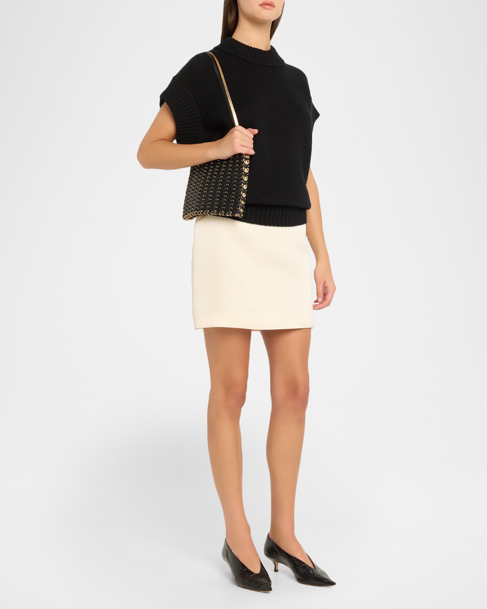 Rabanne Sac a Main Reversible Disc Shoulder Bag | Neiman Marcus