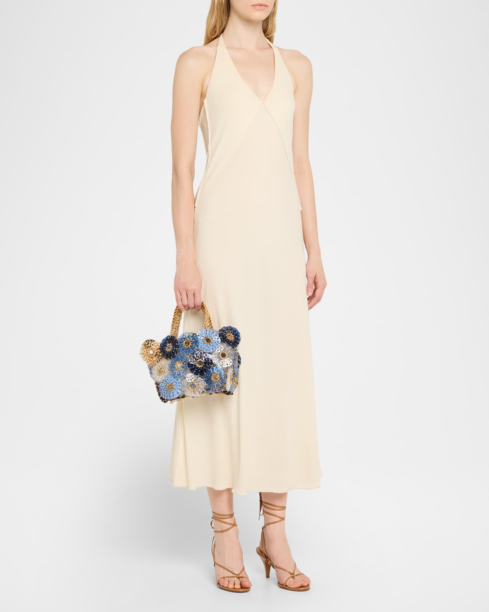 Rabanne Sac a Main Metal Flowers Top-Handle Bag | Neiman Marcus