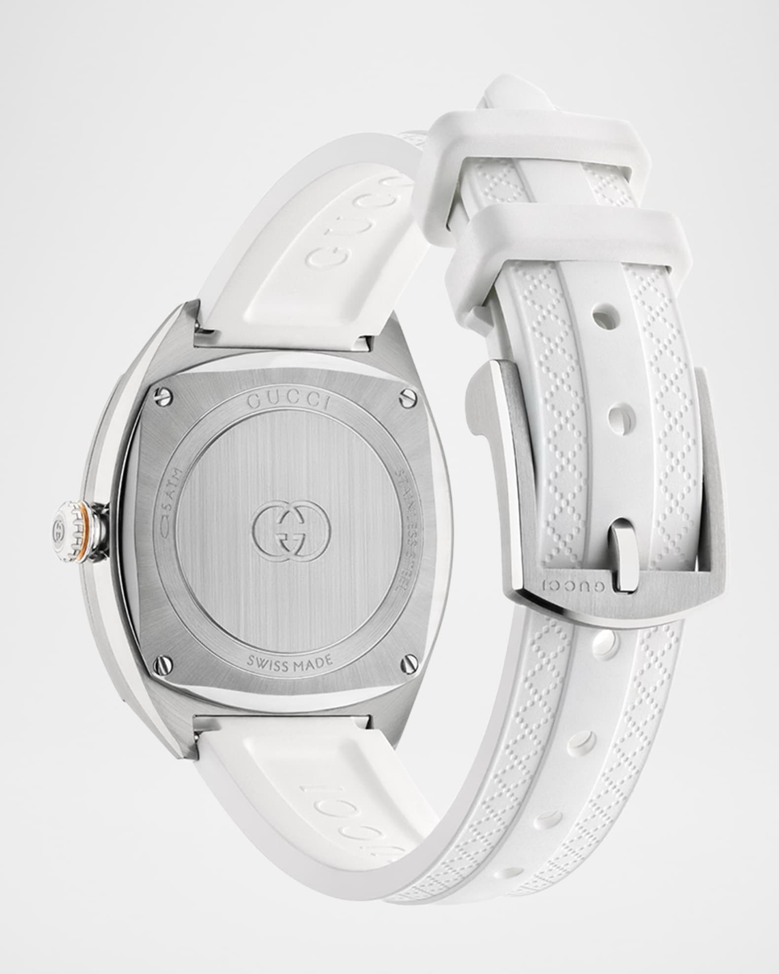 GUCCI 腕時計 シリコン製 SWISS MADE Gucci 29mm Gucci Interlocking Diamond Watch with Rubber Strap