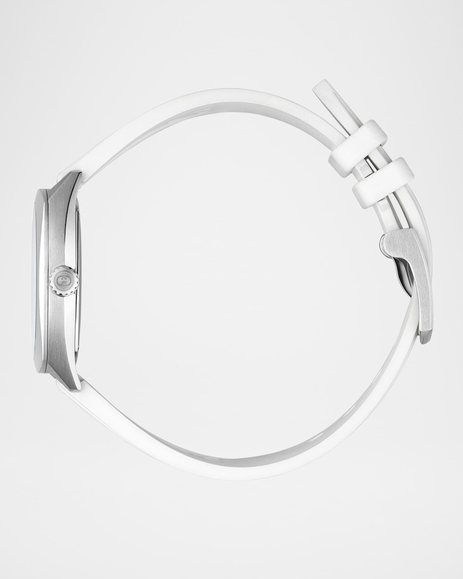 Gucci 29mm Gucci Interlocking Diamond Watch with Rubber Strap