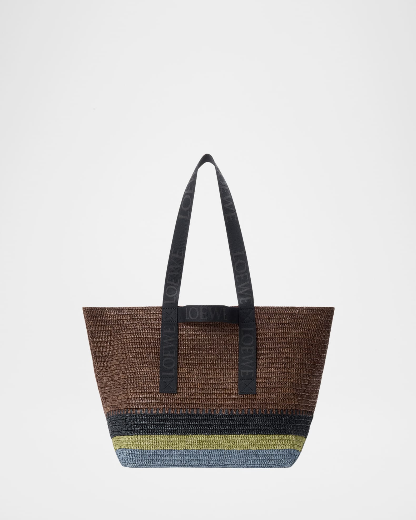 Men's Fold Raffia Shopper Tote Bag 0
