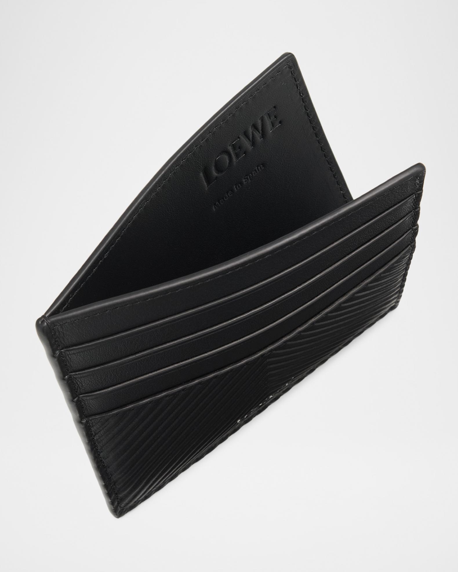 LOEWE Men's Embossed Leather Open Card Holder | Neiman Marcus