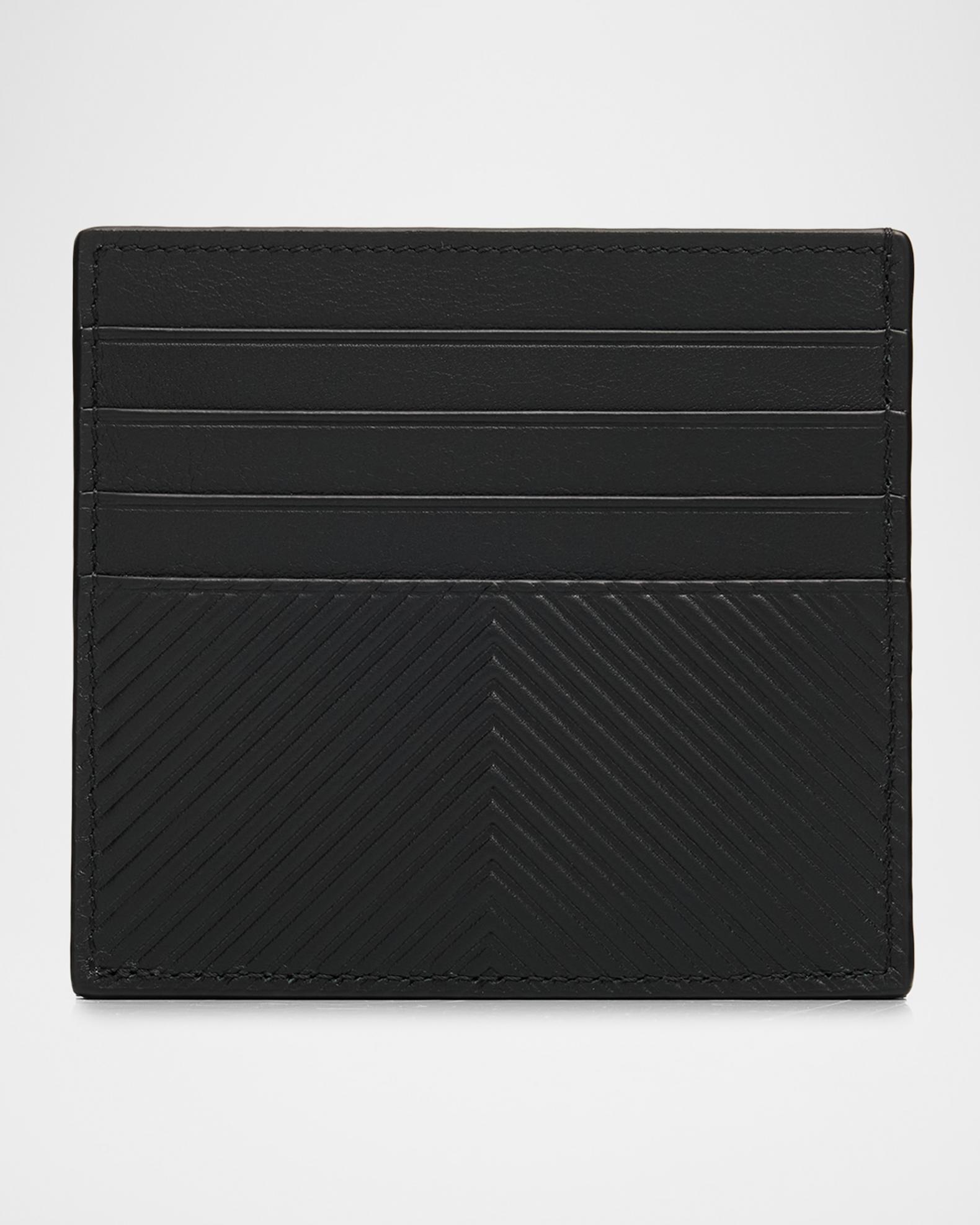 LOEWE Men's Embossed Leather Open Card Holder | Neiman Marcus