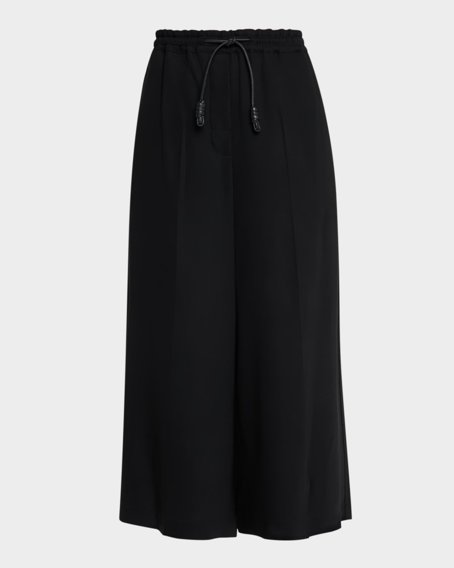 Cropped Drawstring Trousers 0