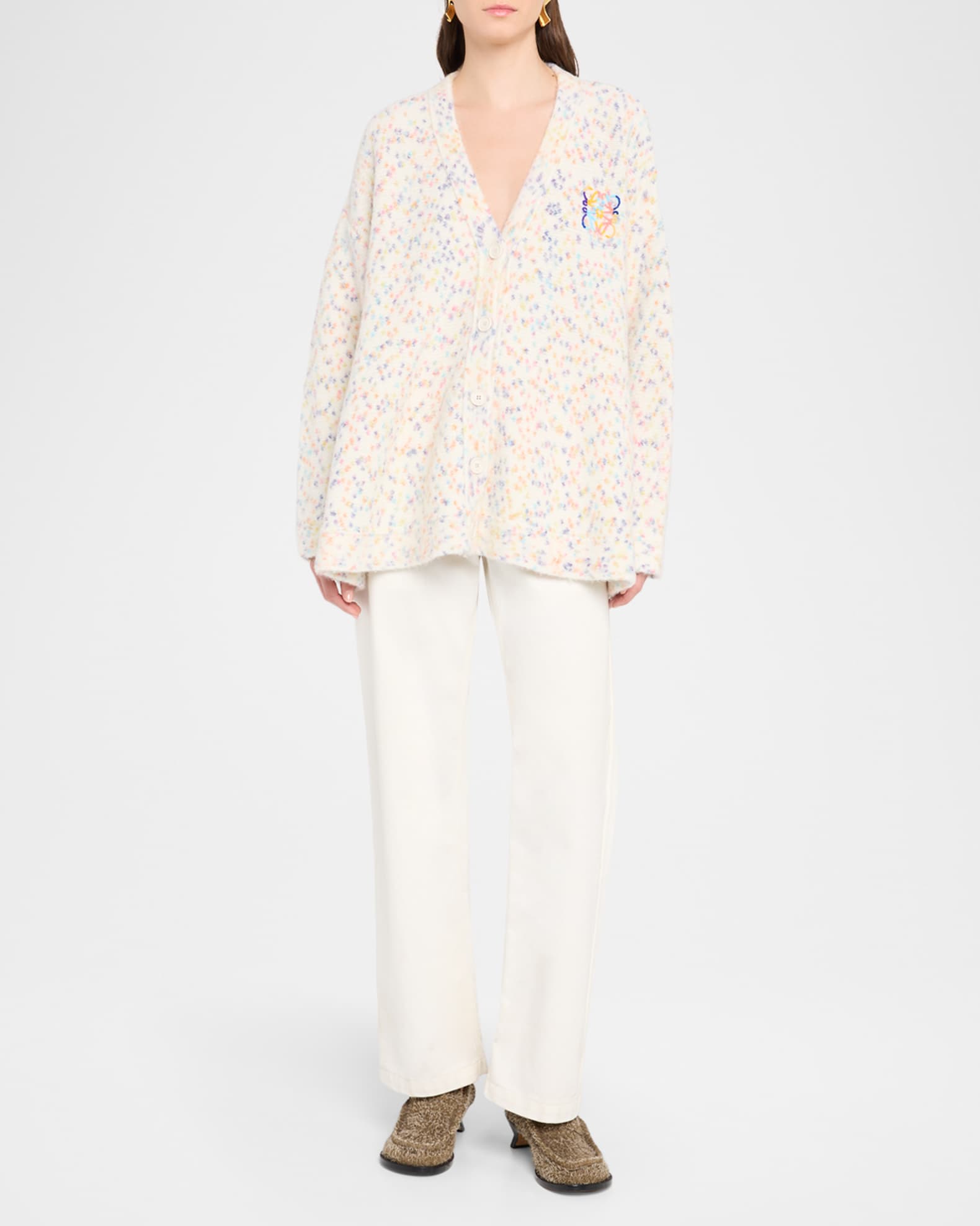 Anagram V-Neck Trapeze Cardigan 1