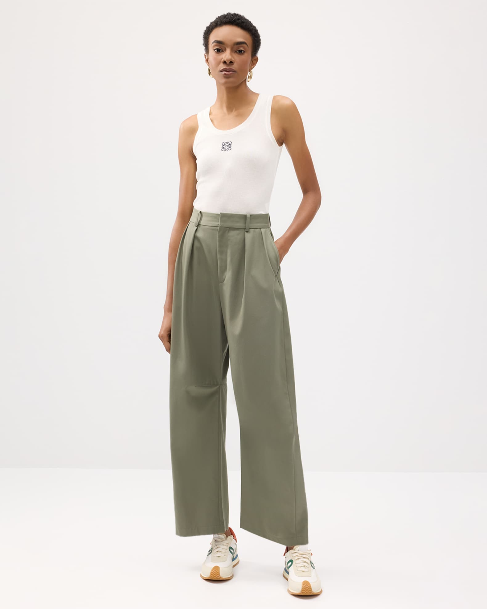パンツ LOEWE HIGH WAISTED TROUSERS High Waisted Trouser | LOEWE | elysewalker