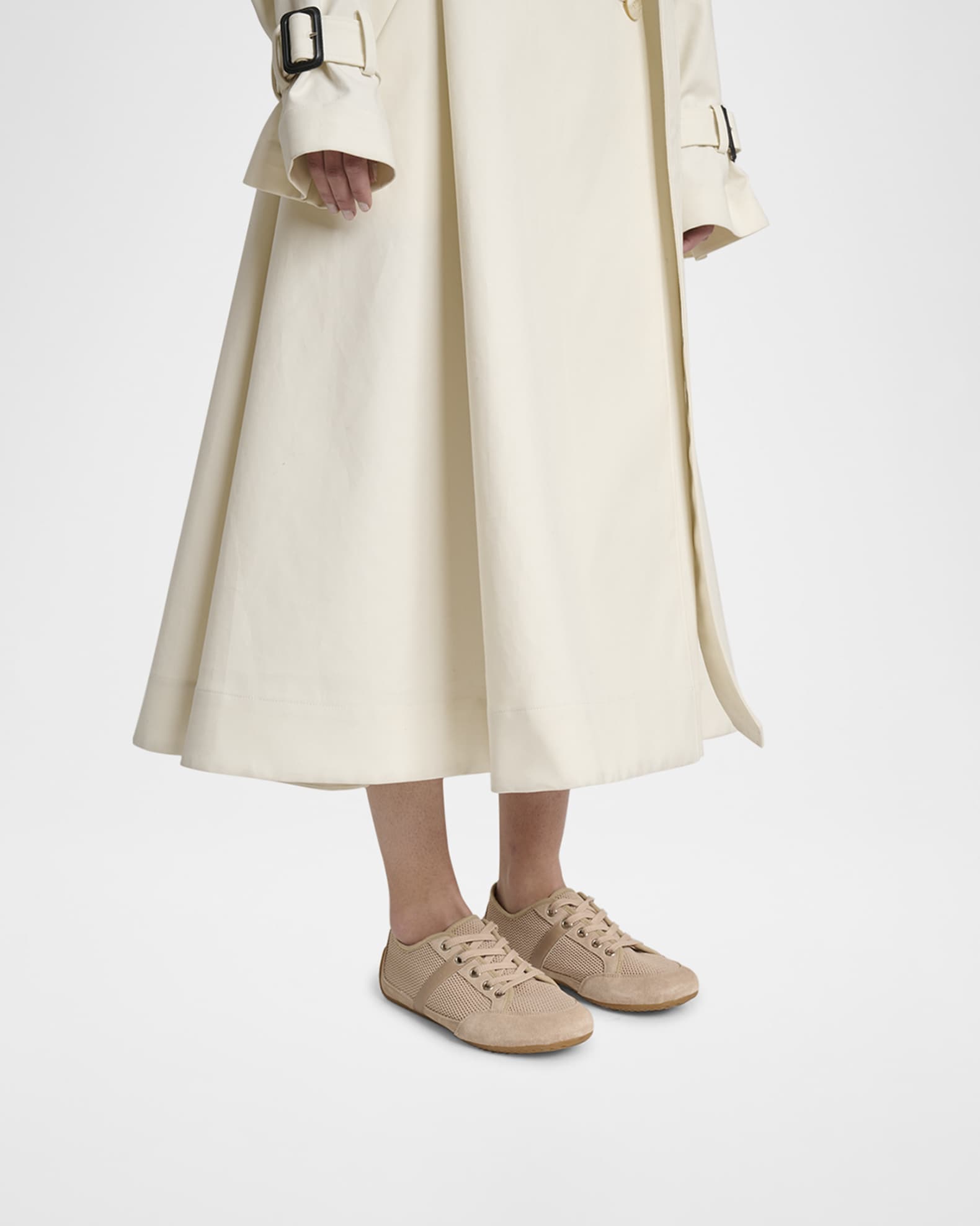 Givenchy Mesh And Suede Slim Low-Top Sneakers | Neiman Marcus