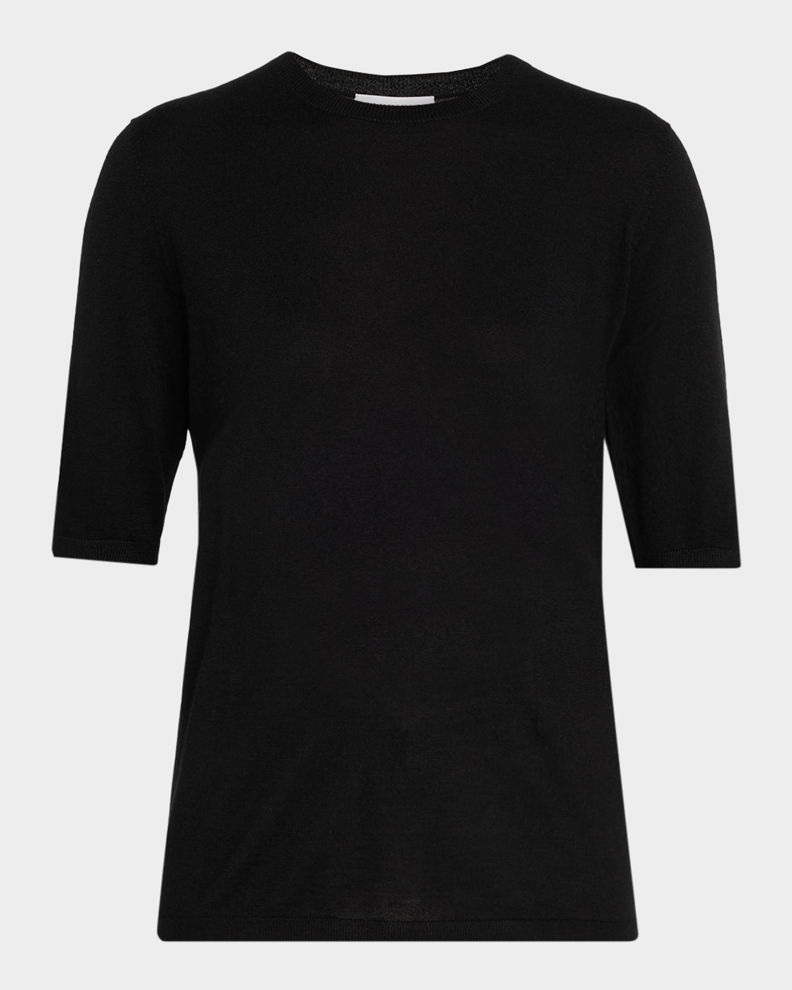 Gabriela Hearst Brunner Short-Sleeve Cashmere-Silk T-Shirt | Neiman Marcus