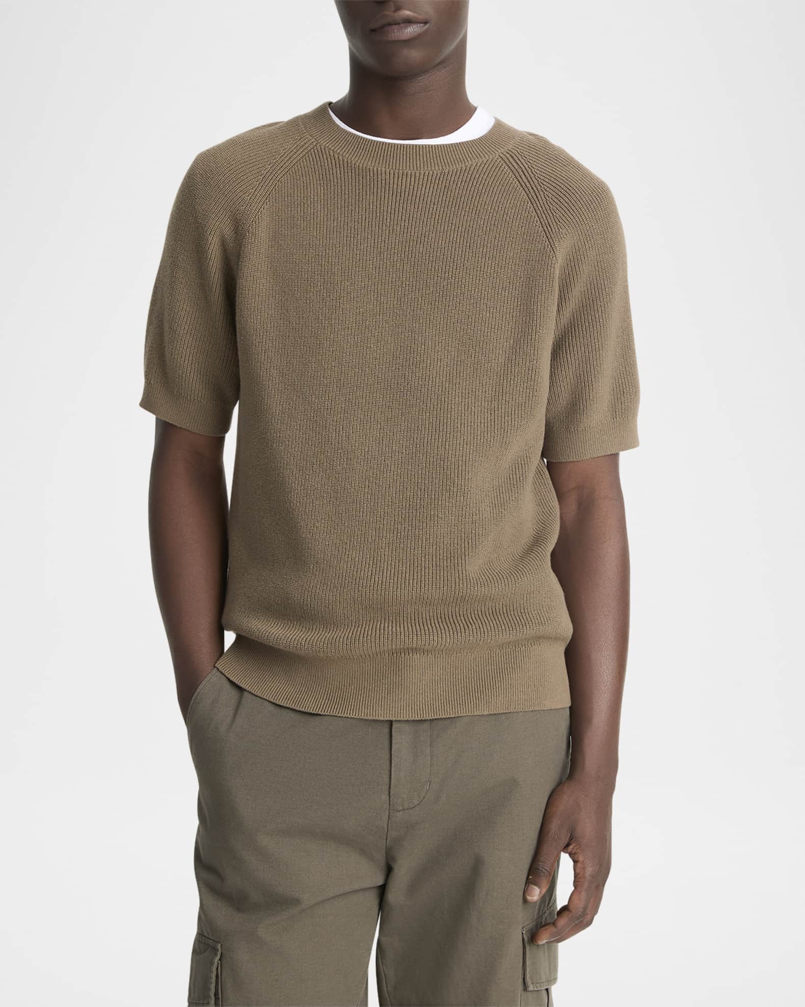 ニット・セーター Vince Short-sleeved sweater Vince Men's Cotton Raglan Short-Sleeve Sweater | Neiman Marcus