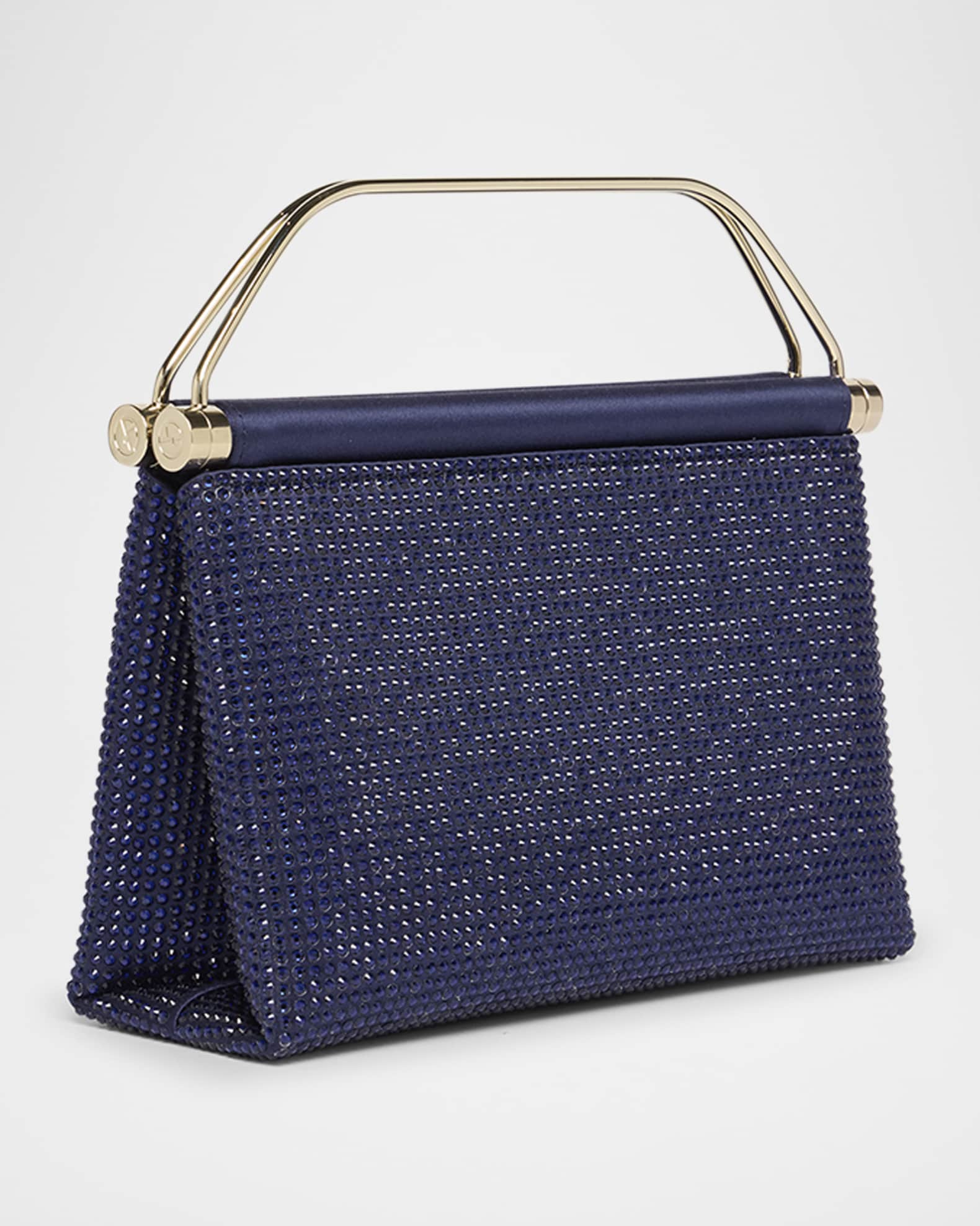 Giorgio Armani Avenue Rhinestone Satin Top-Handle Bag | Neiman Marcus