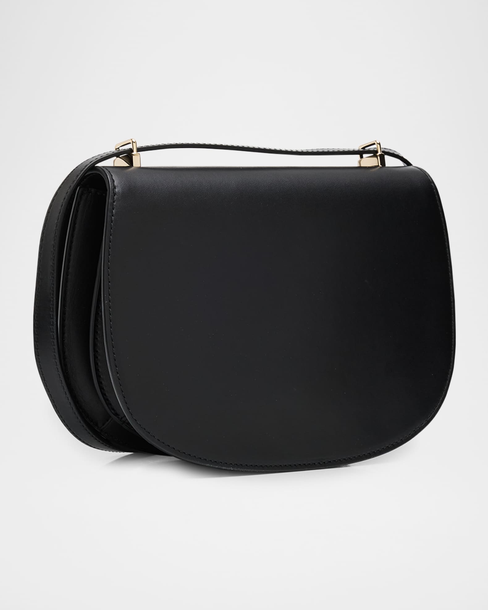 Giorgio Armani Rhinos Teardrop Turn-Lock Leather Crossbody Bag