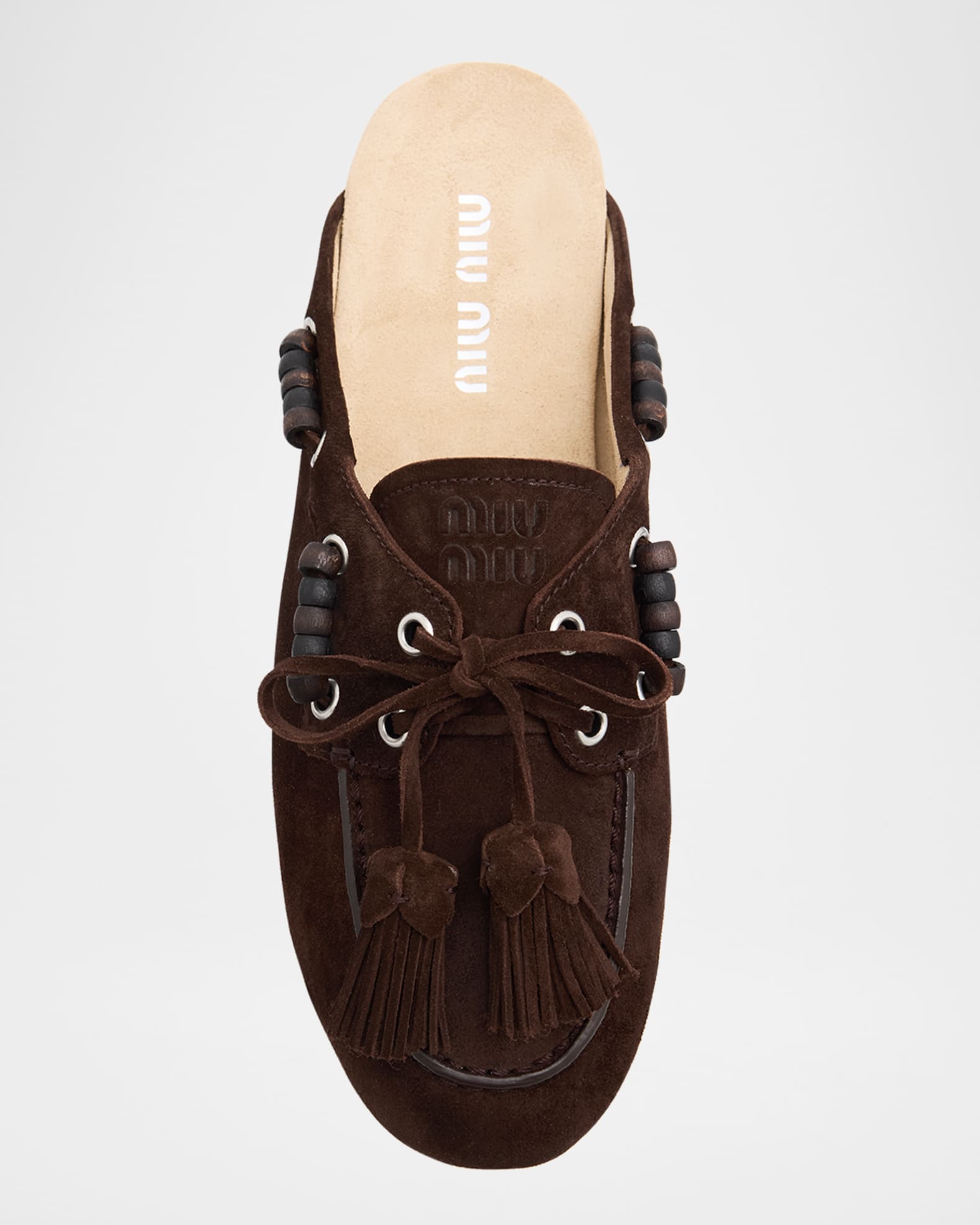 フラットシューズ MiuMiu FW25 MOCASSINI (5D341EFD005 008 F0316) TOD'S MIUMIU ミュウミュウ ローファー 5D866D 011 レディース