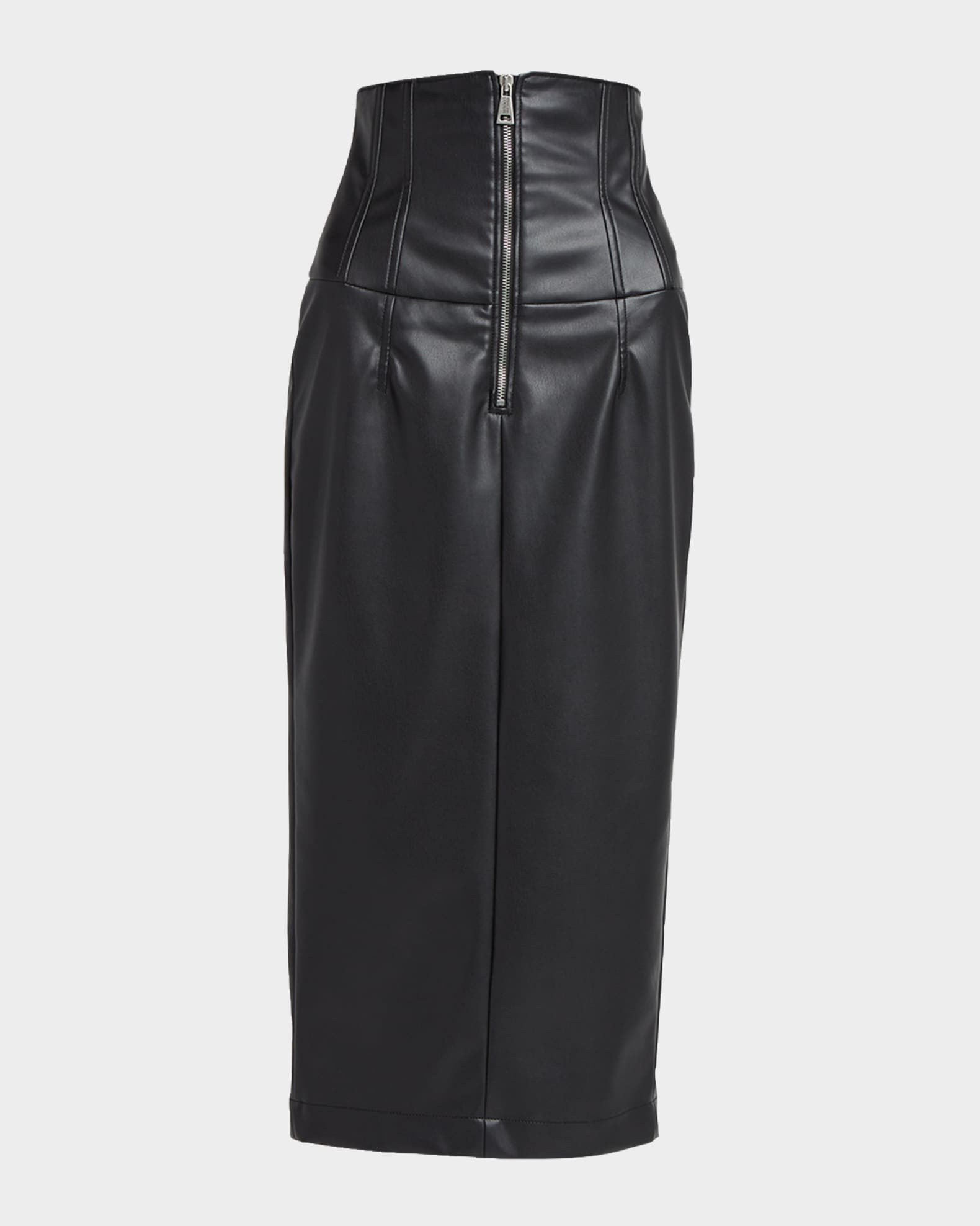 Versace Jeans Couture Faux Leather Corset Skirt | Neiman Marcus