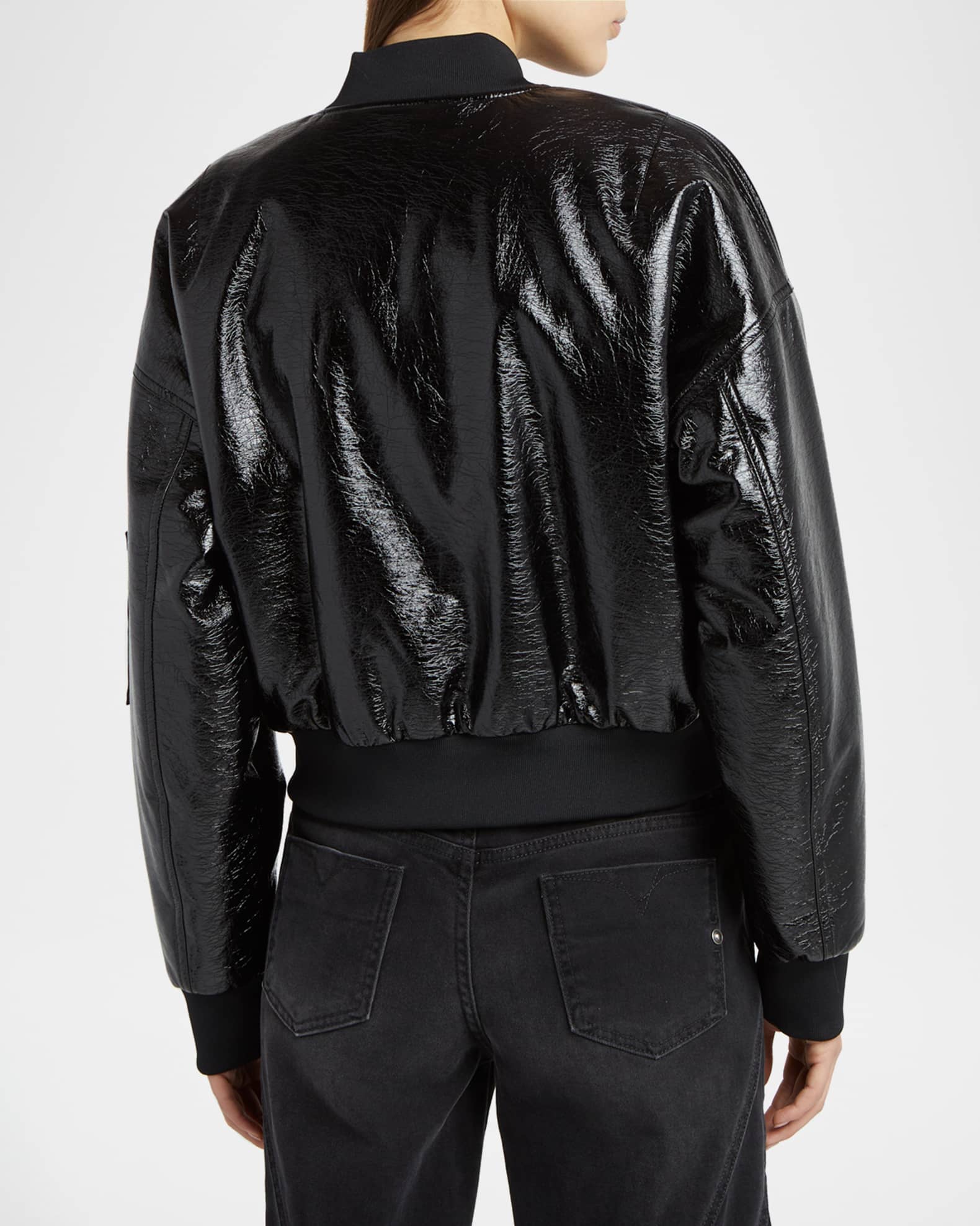 Versace Jeans Couture Faux Leather Bomber Jacket | Neiman Marcus