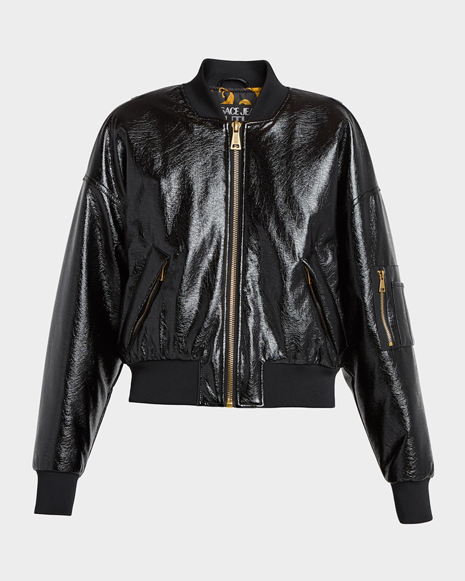 Versace Jeans Couture Faux Leather Bomber Jacket | Neiman Marcus