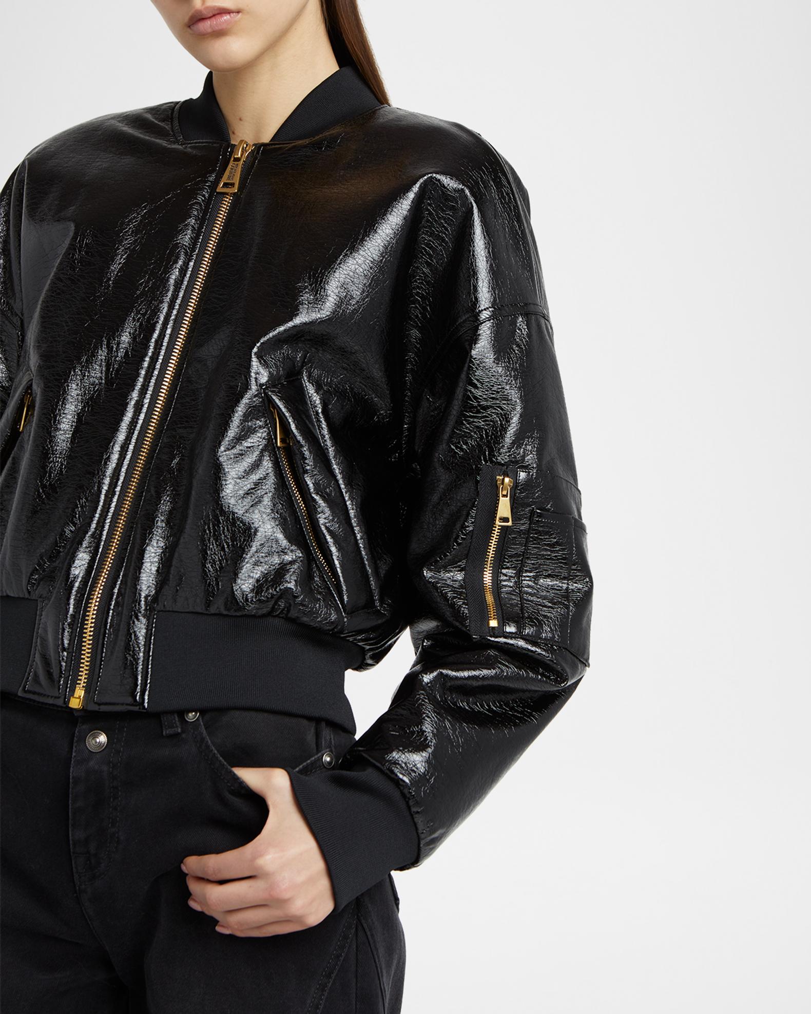 Versace Jeans Couture Faux Leather Bomber Jacket | Neiman Marcus