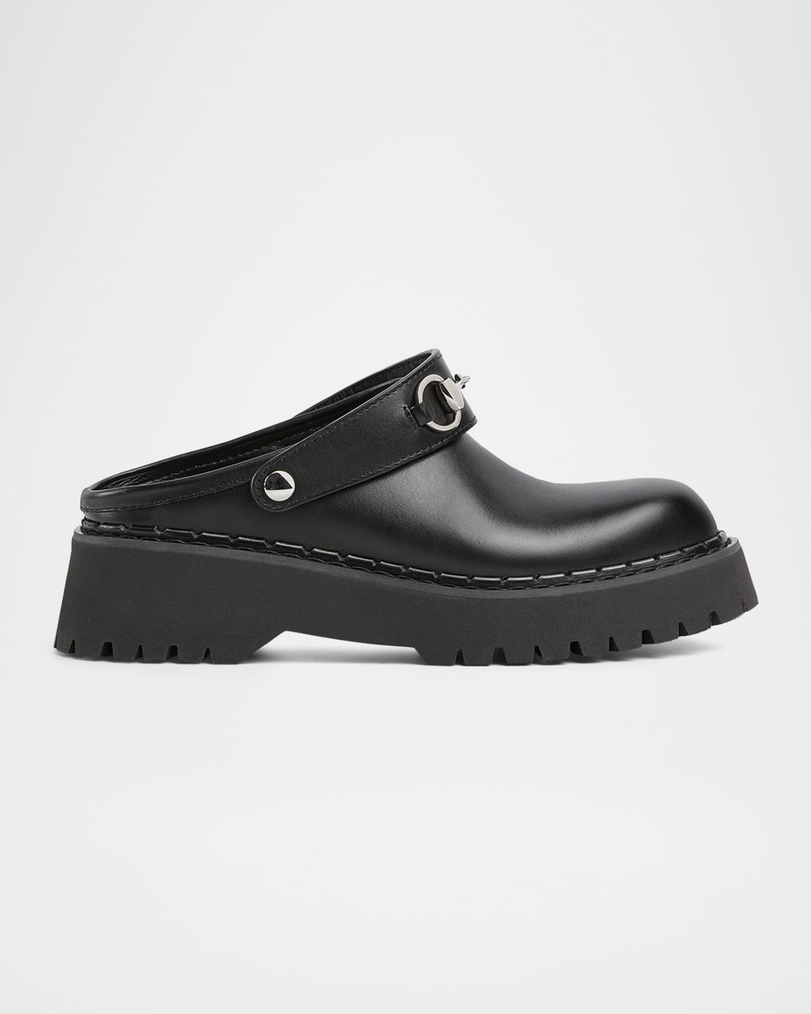 Gum Horsebit Belt Mules 0
