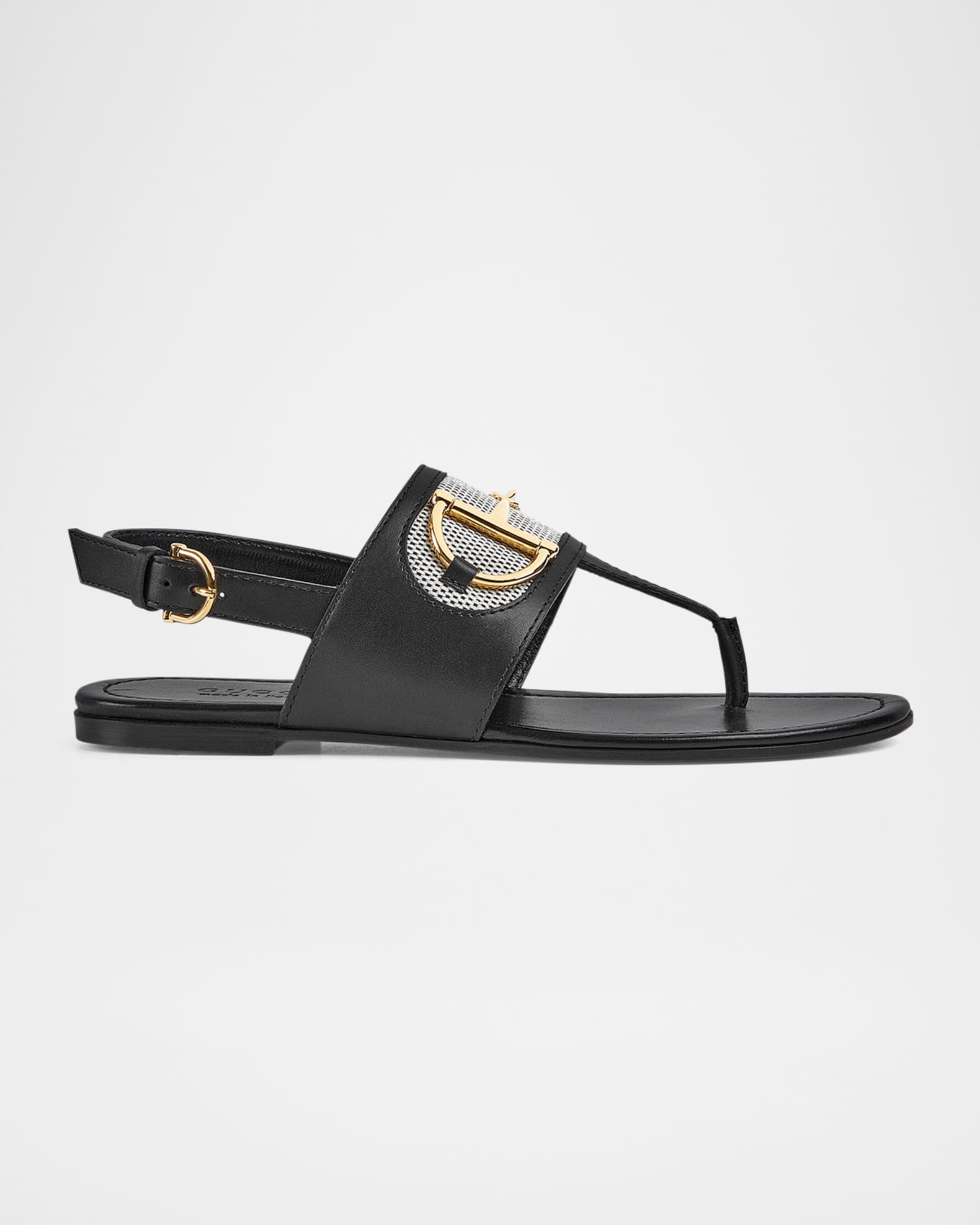 Horsebit Thong Slingback Sandals 0