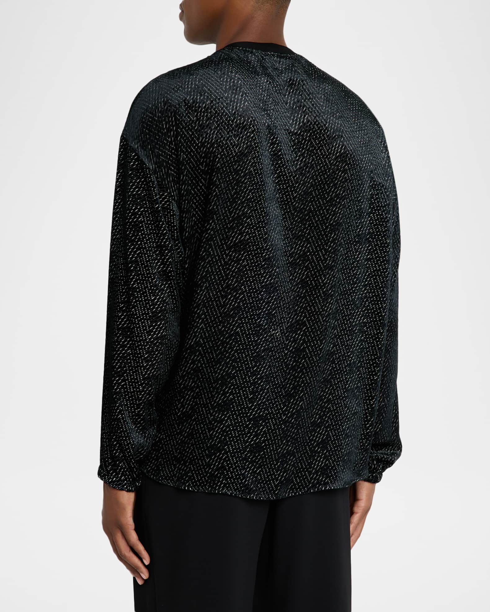 Giorgio Armani Men's Mulberry Silk and Viscose Textured Long