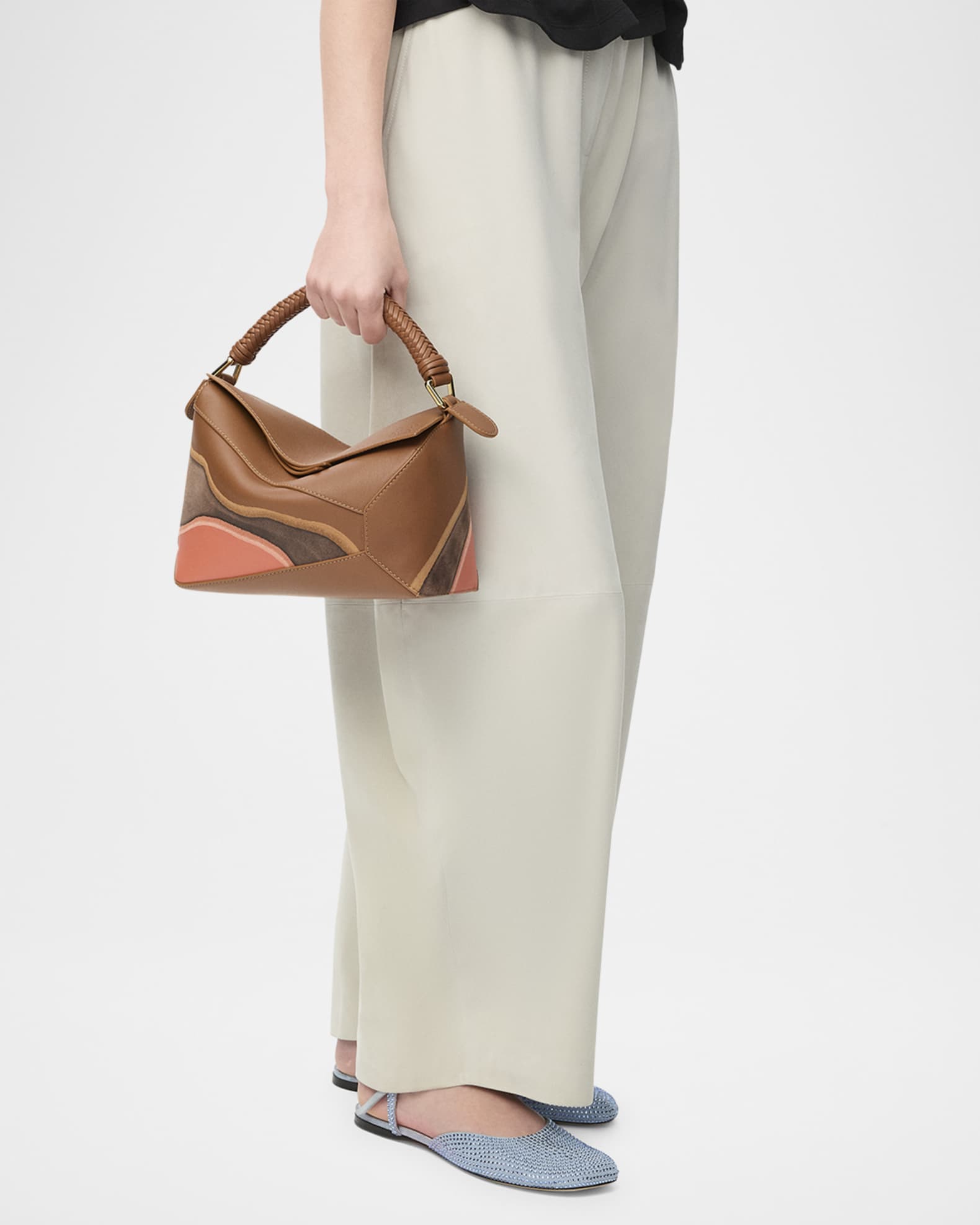 Loewe Puzzle Edge Small Top-Handle Bag in Nappa Leather