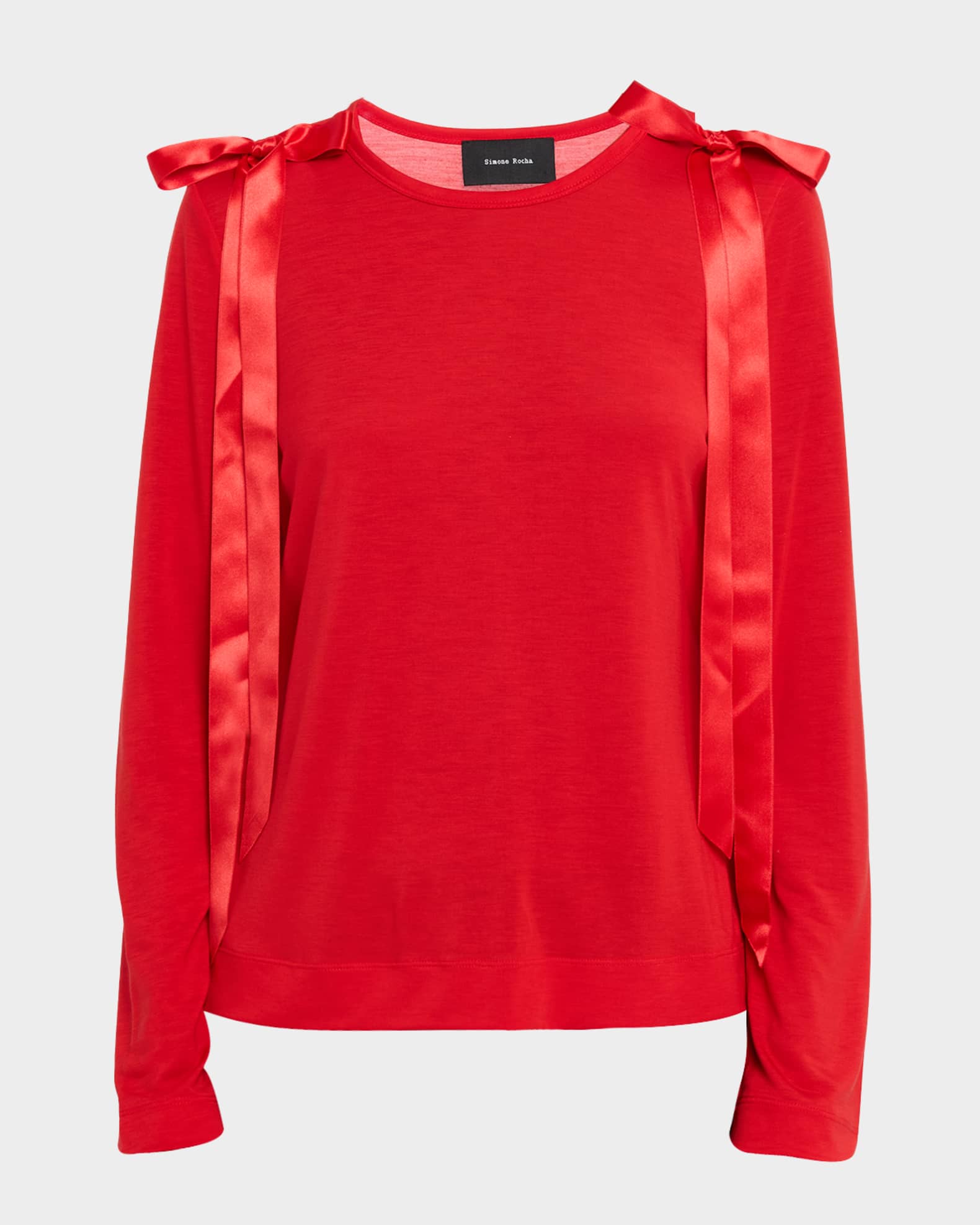Ribbon Bow Long-Sleeve T-Shirt 0