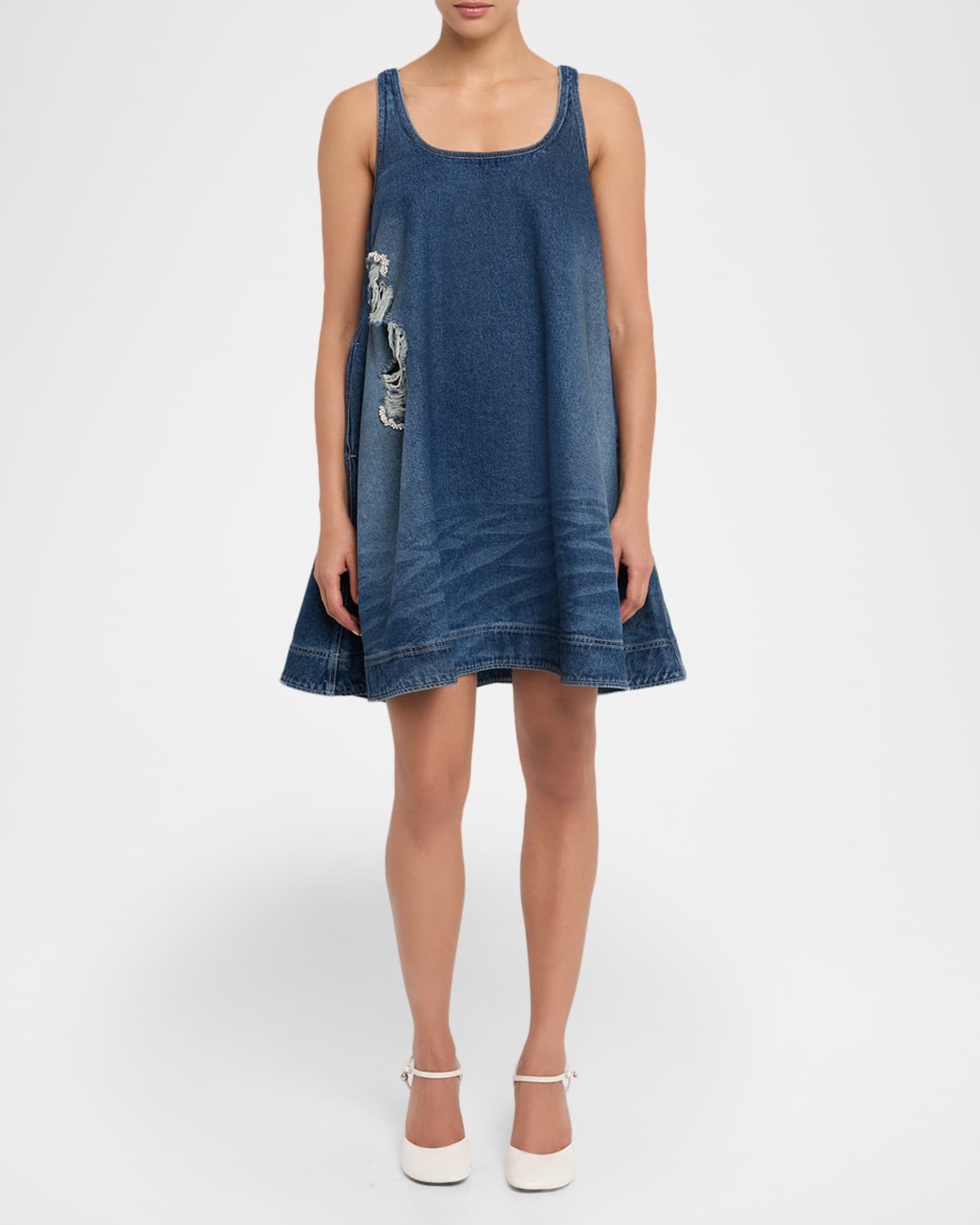 Emilio A-Line Mini Dress Denim
