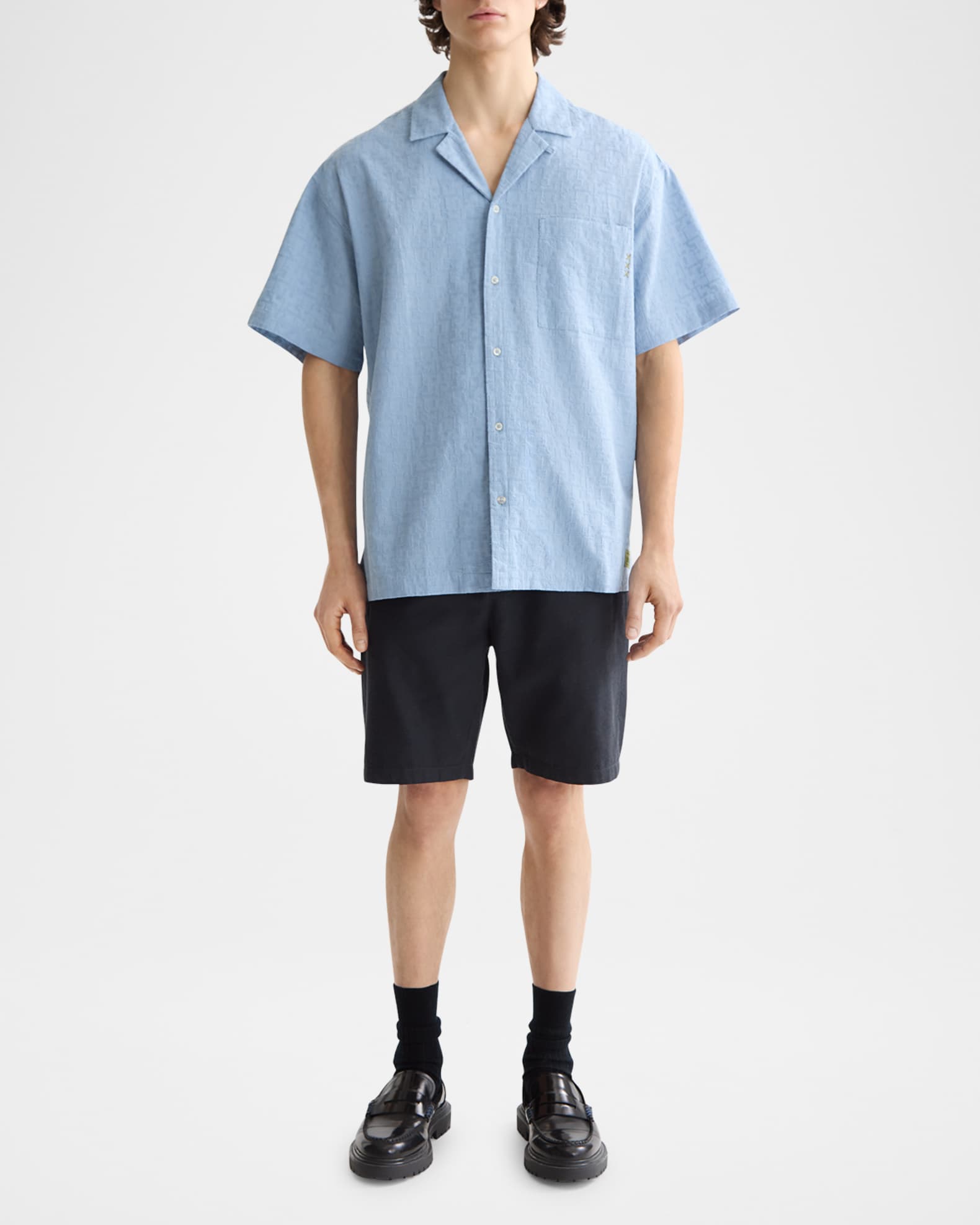 Men's Macys Cross-Stitch Short-Sleeve Shirt 1