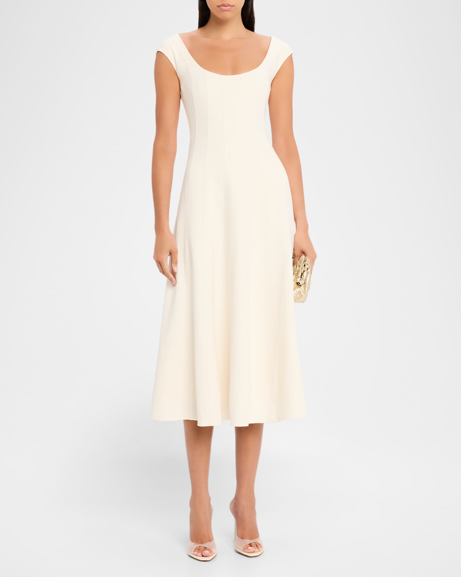 STAUD Charlotte ALine Midi Dress Neiman Marcus — free download