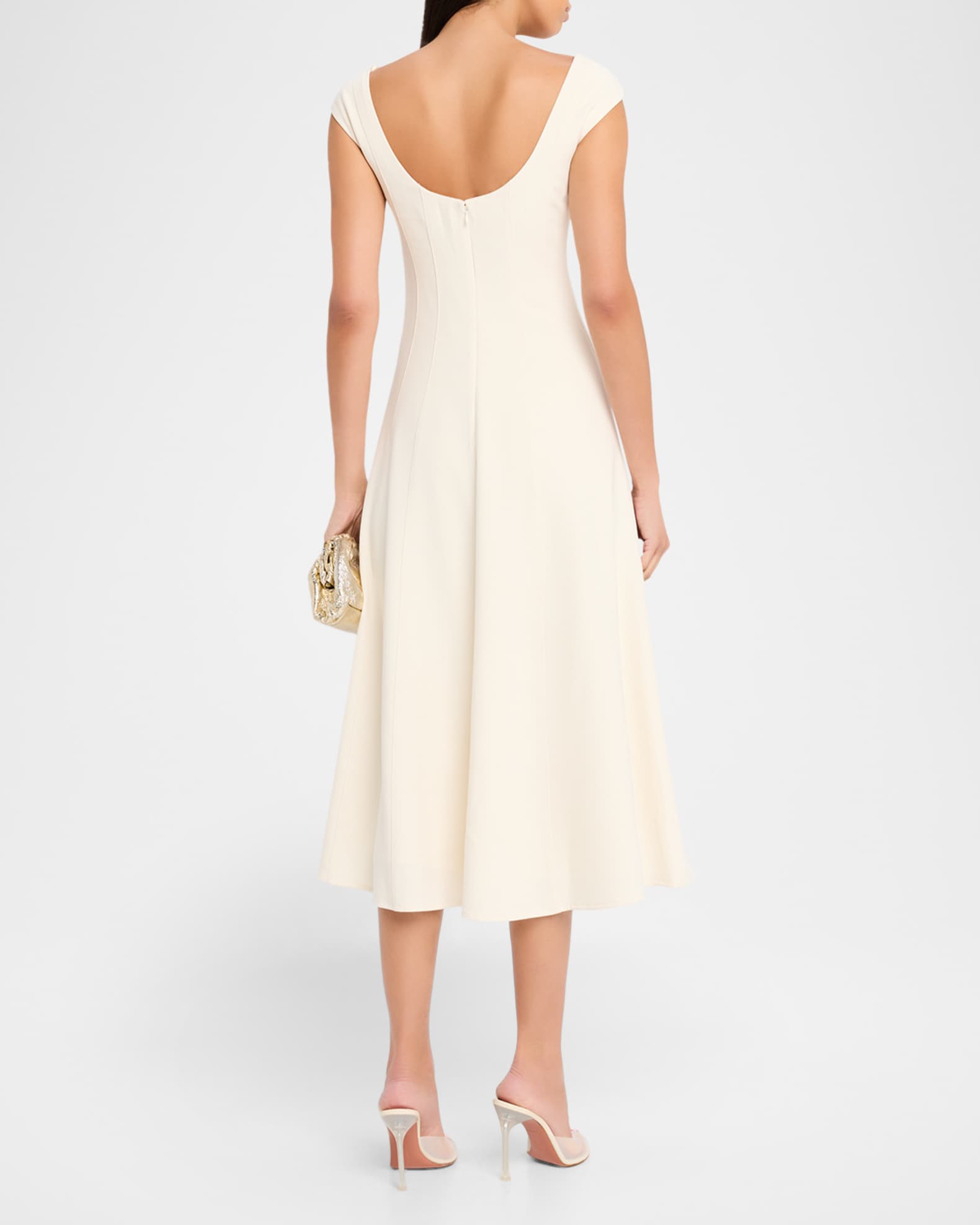 STAUD, Charlotte Dress in Ecru, Size 12