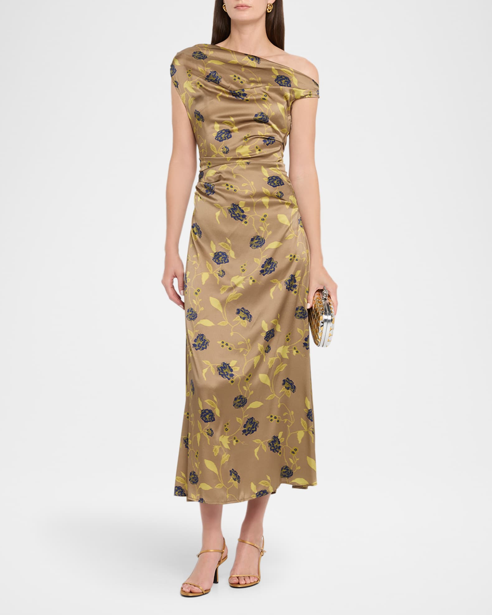 STAUD, Phare Silk Dress in Vintage Floral, Size 6