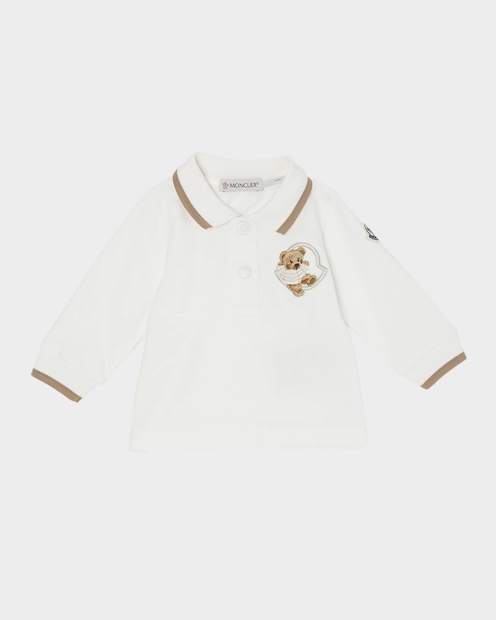 Boy's Embroidered Logo Long-Sleeve Polo Shirt, Size 9M-3 0