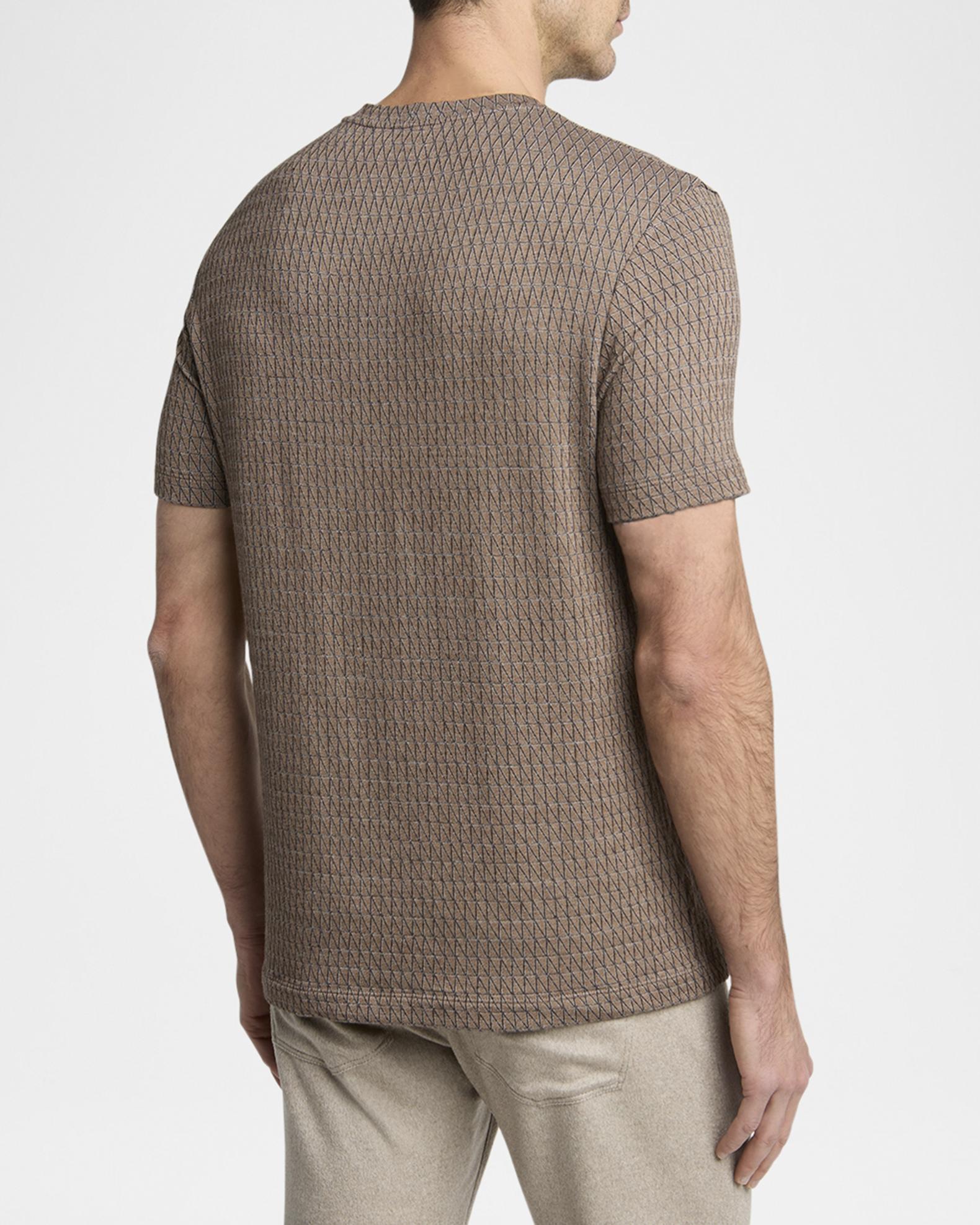 Giorgio Armani Men's Box-Jacquard Viscose Stretch Crewneck T-Shirt