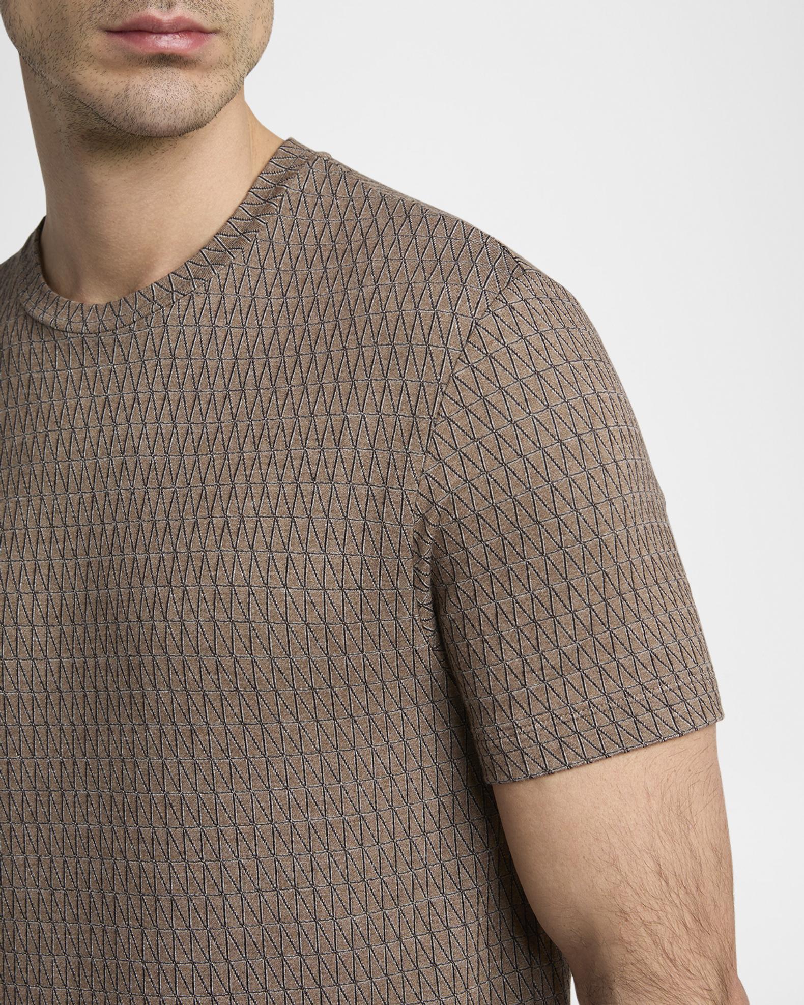 Giorgio Armani Men's Box-Jacquard Viscose Stretch Crewneck T-Shirt