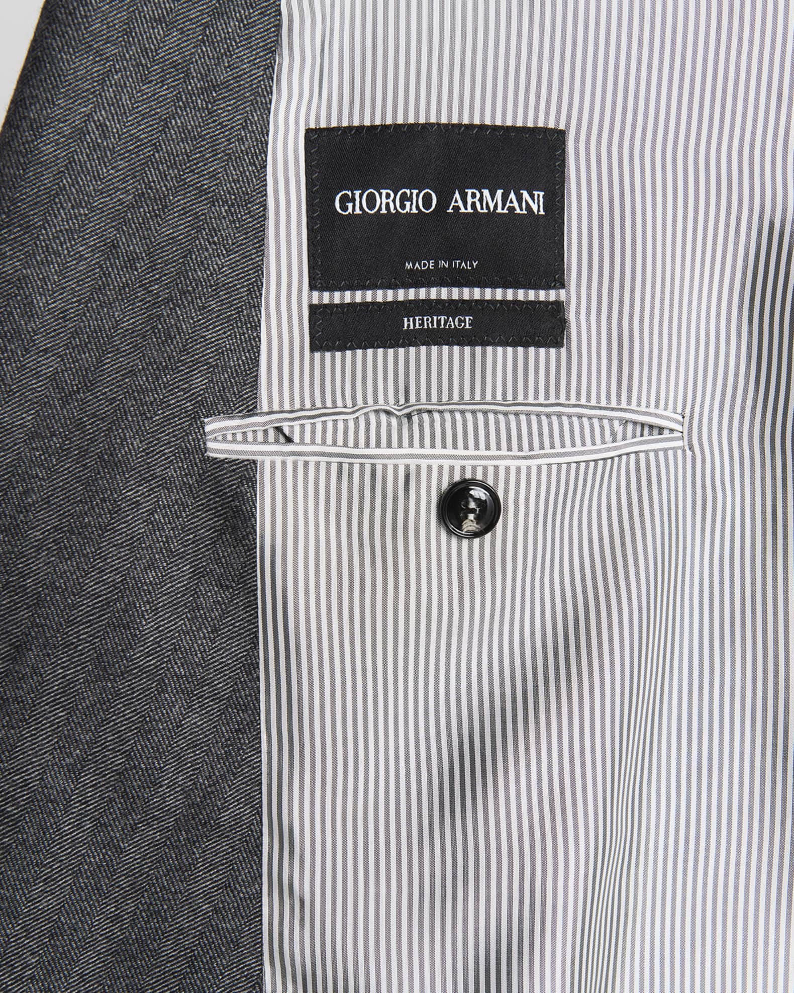 Giorgio Armani Men's Chevron Pattern Wool Cashmere Blend Shawl