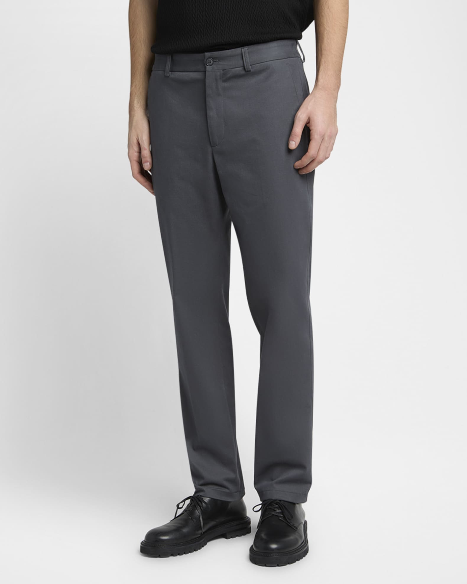 Giorgio Armani Men's Cotton and Cashmere Slim Flat-Front Trousers