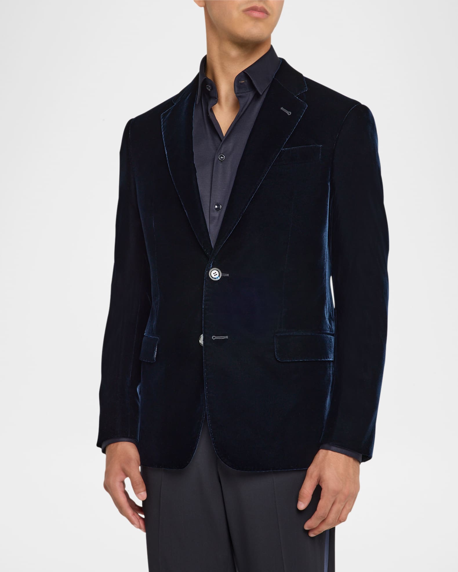 ARMANI ネイビー ジャケット Emporio Armani Men's Nylon Stretch Blazer with Removable Hood