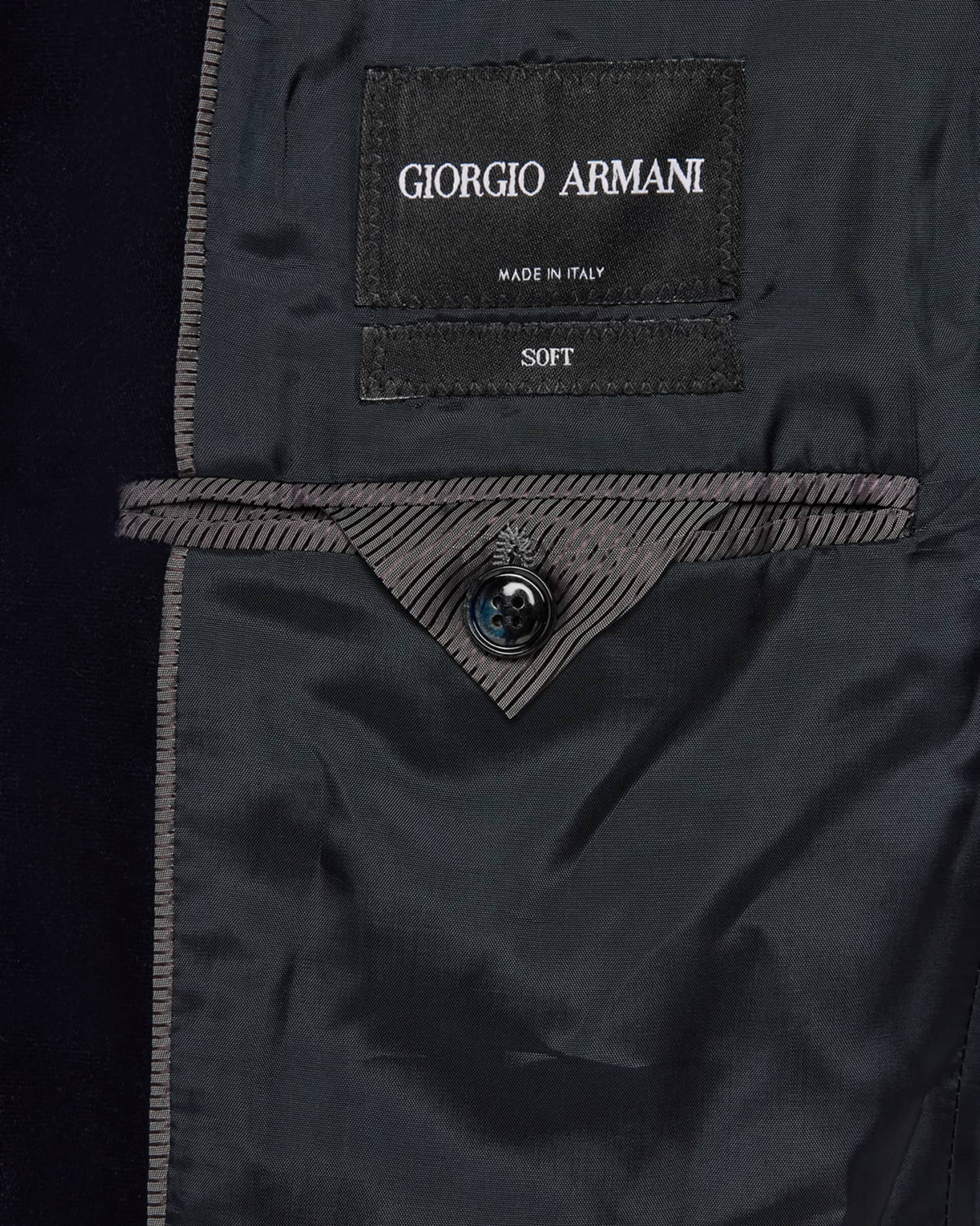 Giorgio Armani Men's Velvet Notch Lapel Dinner Jacket | Neiman Marcus