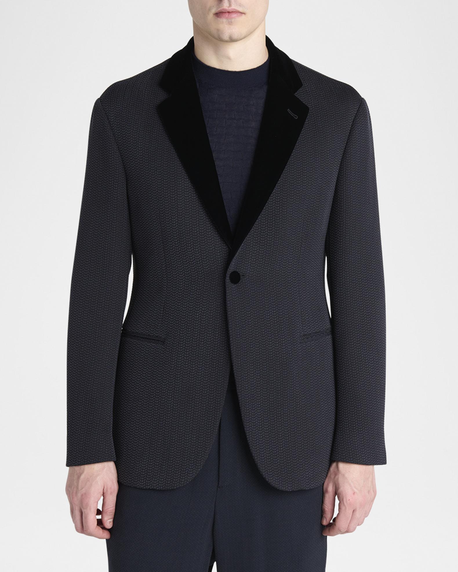 Giorgio Armani Men's Velvet-Lapel Textured Dinner Jacket | Neiman