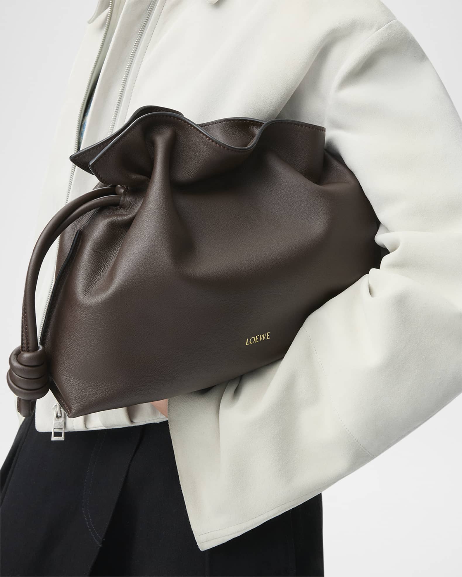 Loewe Flamenco Medium Clutch Bag in Nappa Leather | Neiman