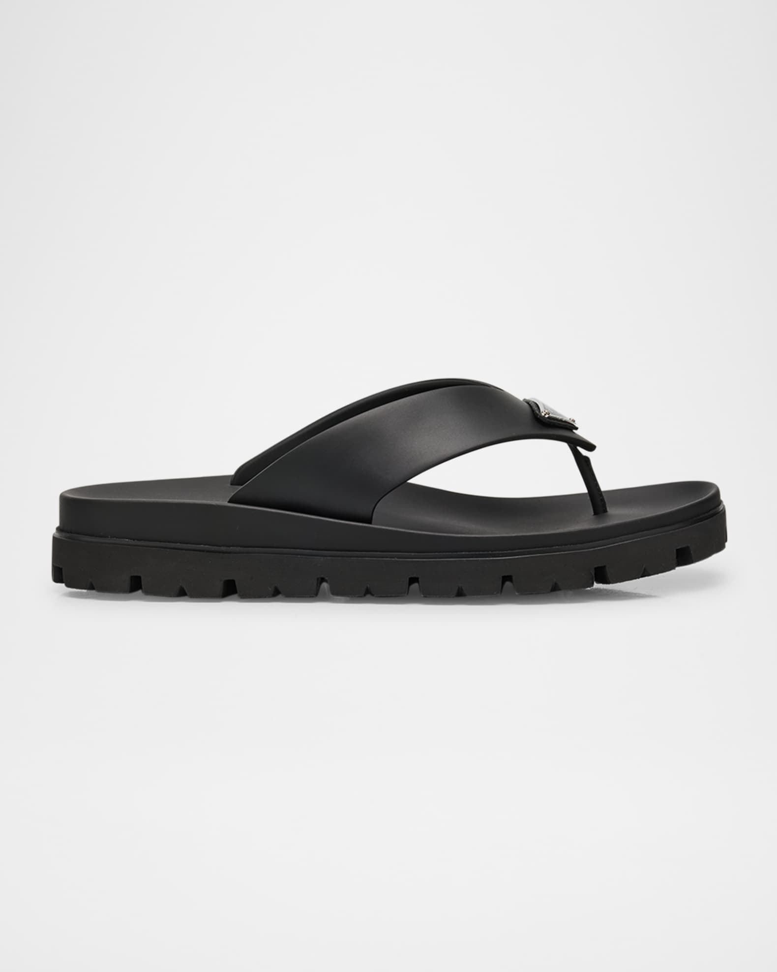 PRADA ダブルバンド フットベッドサンダル トライアングルロゴ PRADA - ○新品/正規品○ PRADA Padded トライアングル ロゴ