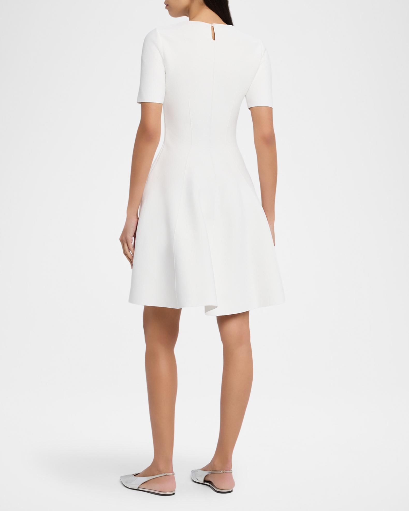 neiman marcus short cocktail dresses Alexander McQueen Seamed Short-Sleeve Mini Dress