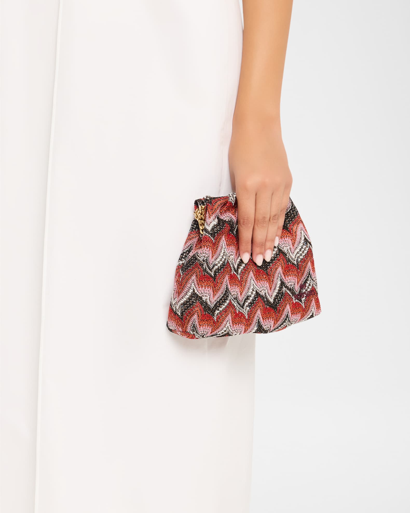 バッグ MISSONI　新品 Missoni Drawstring Zigzag Knit Pouch Bag | Neiman Marcus