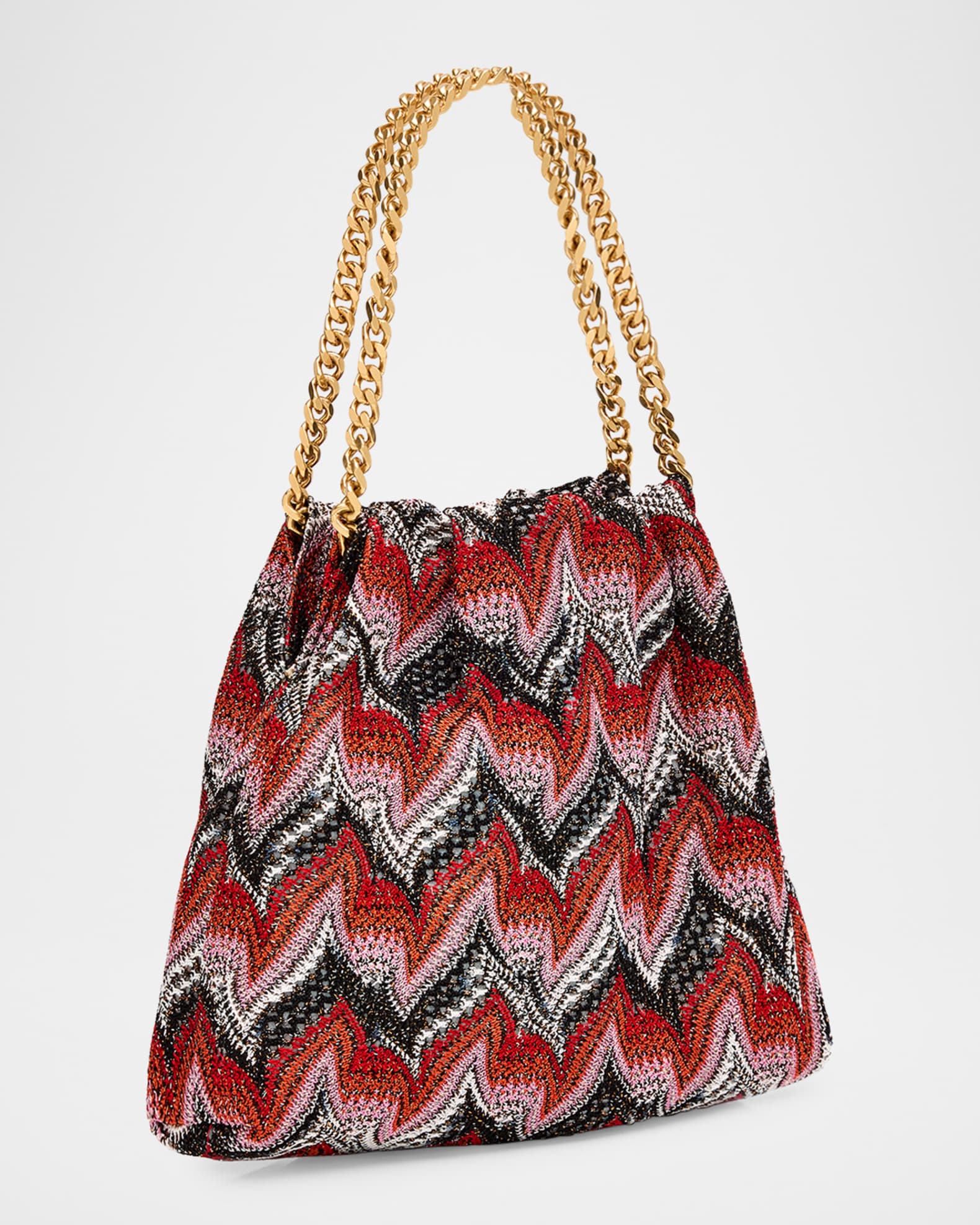バッグ MISSONI　新品 Missoni Drawstring Zigzag Knit Pouch Bag | Neiman Marcus