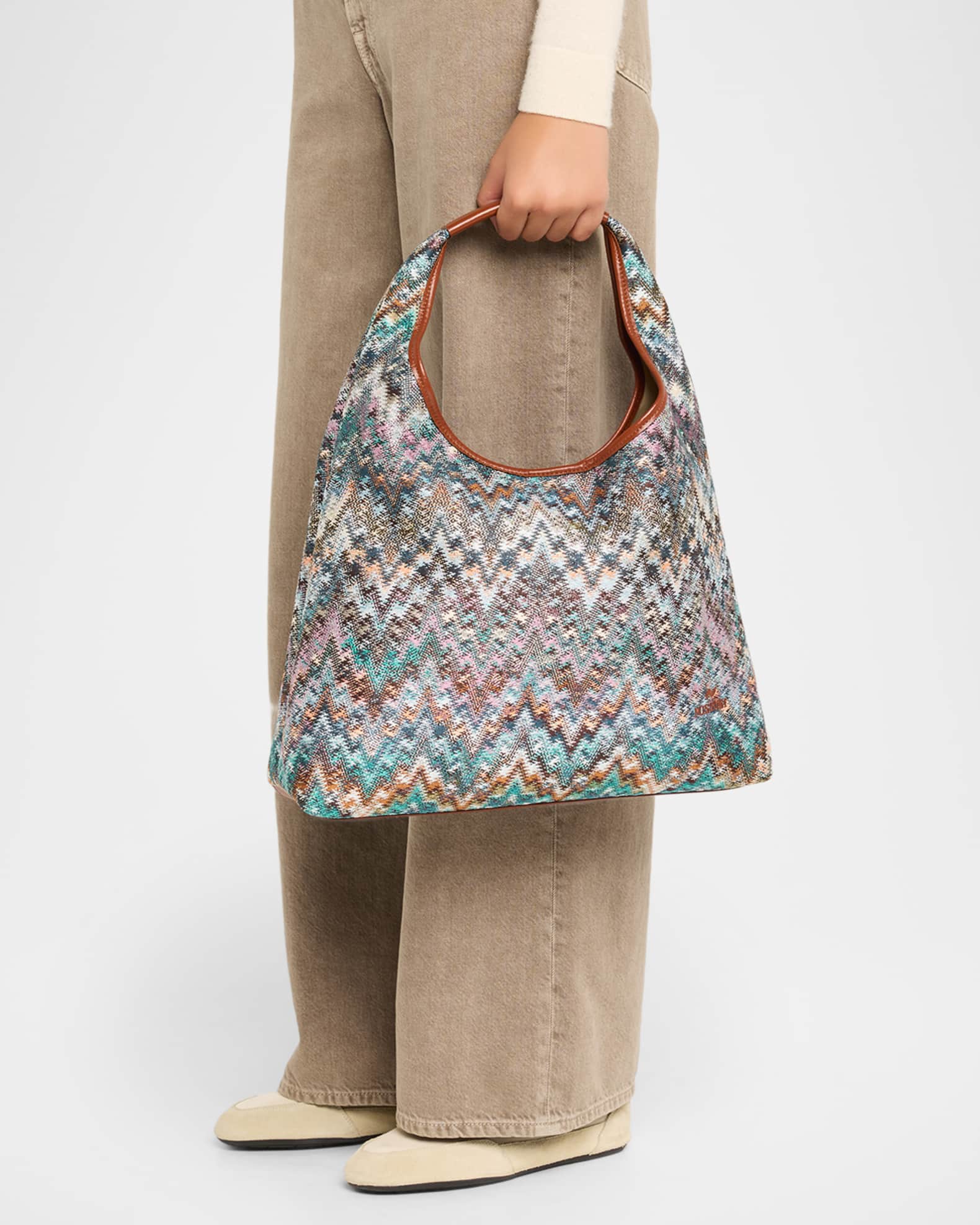 Missoni Large Zigzag Canvas Tote Bag | Neiman Marcus