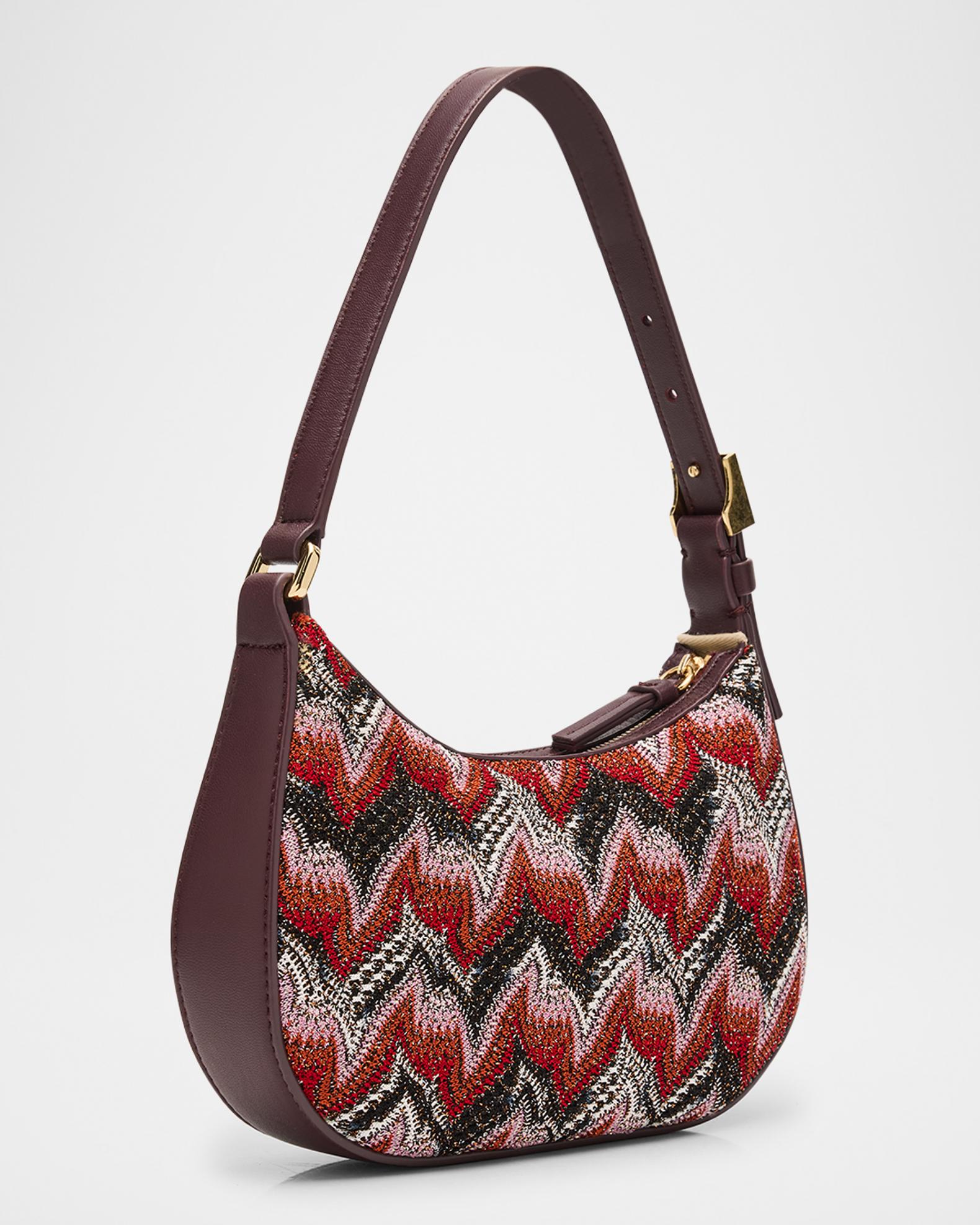 Missoni Chevron Raschel & Leather Mini Hobo Bag | Neiman Marcus