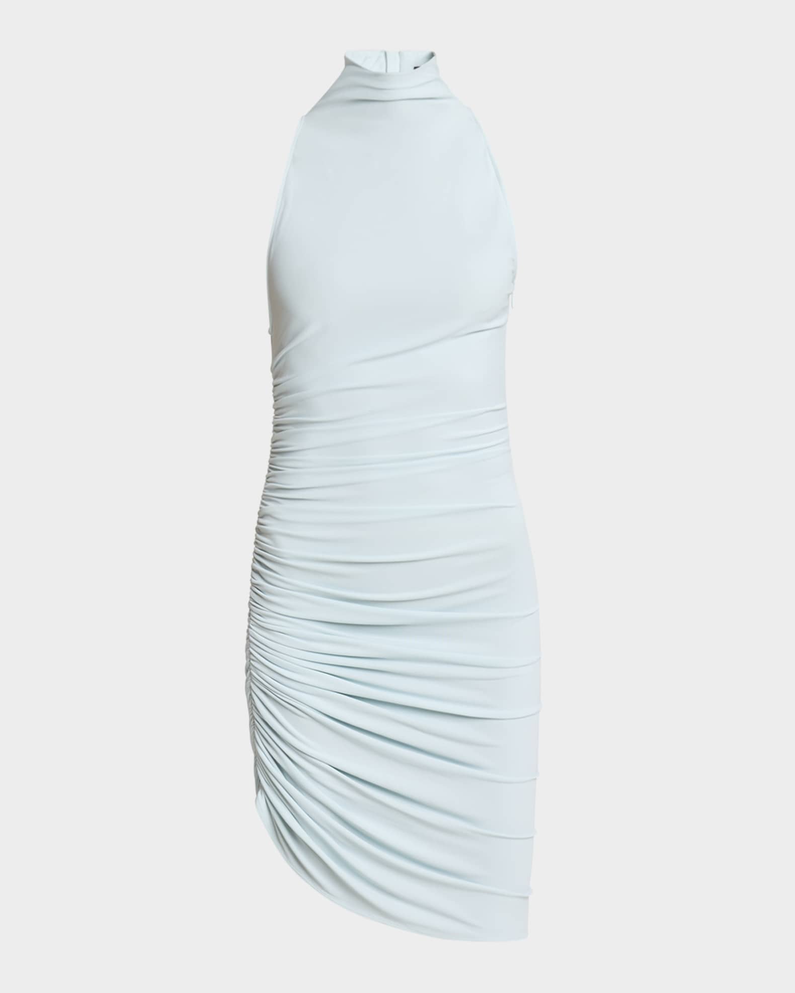 Gathered Turtleneck Mini Dress 0