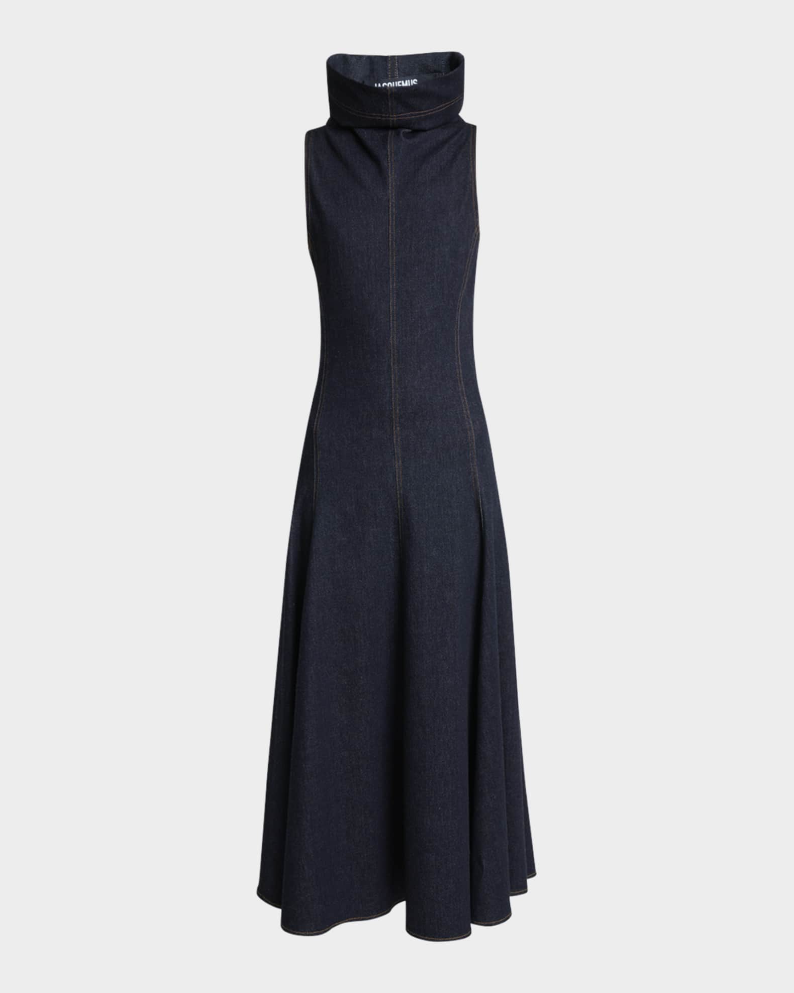 Triangle De-Nimes Denim Maxi Dress 0