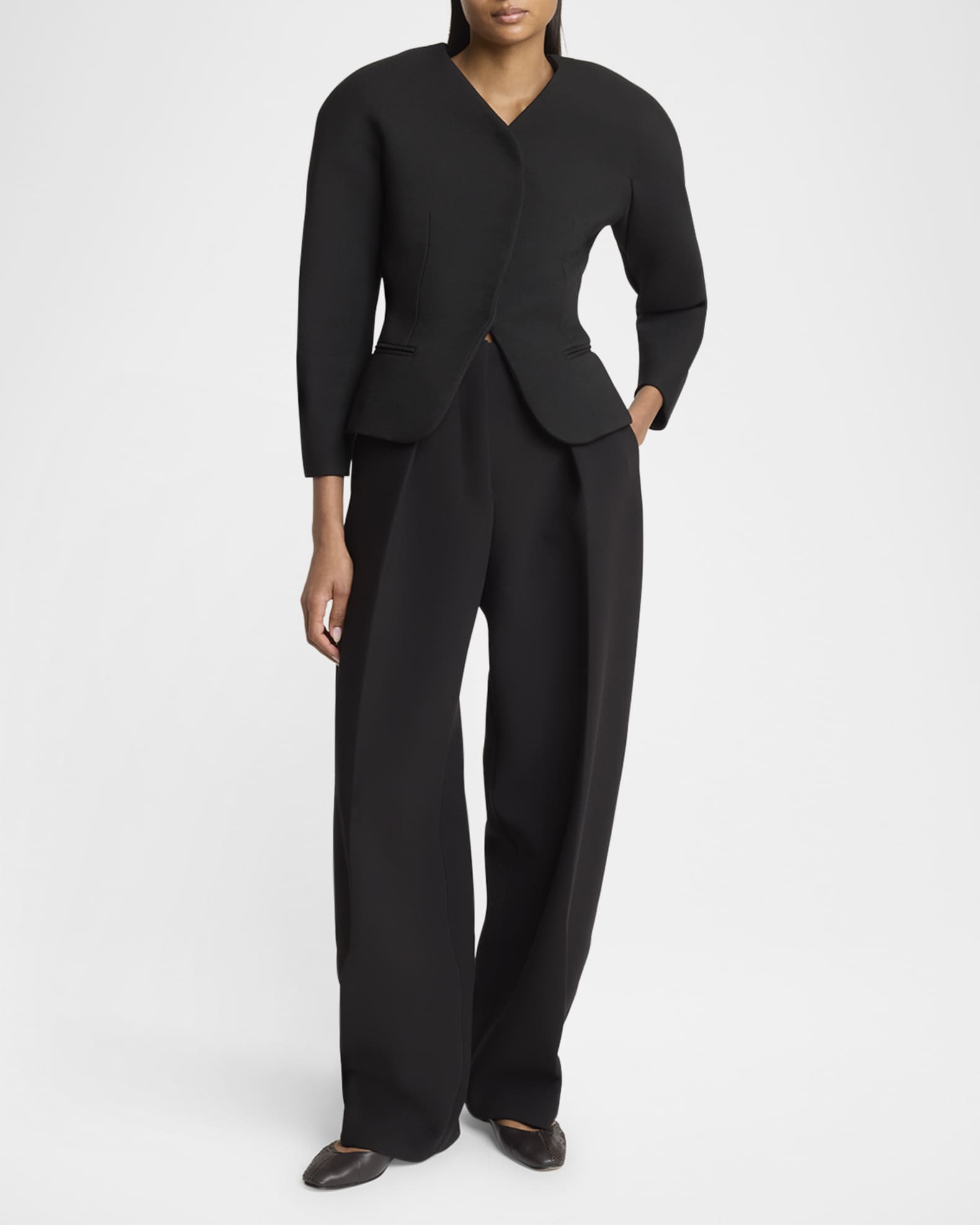 Jacquemus The Large Oval Pants | Neiman Marcus