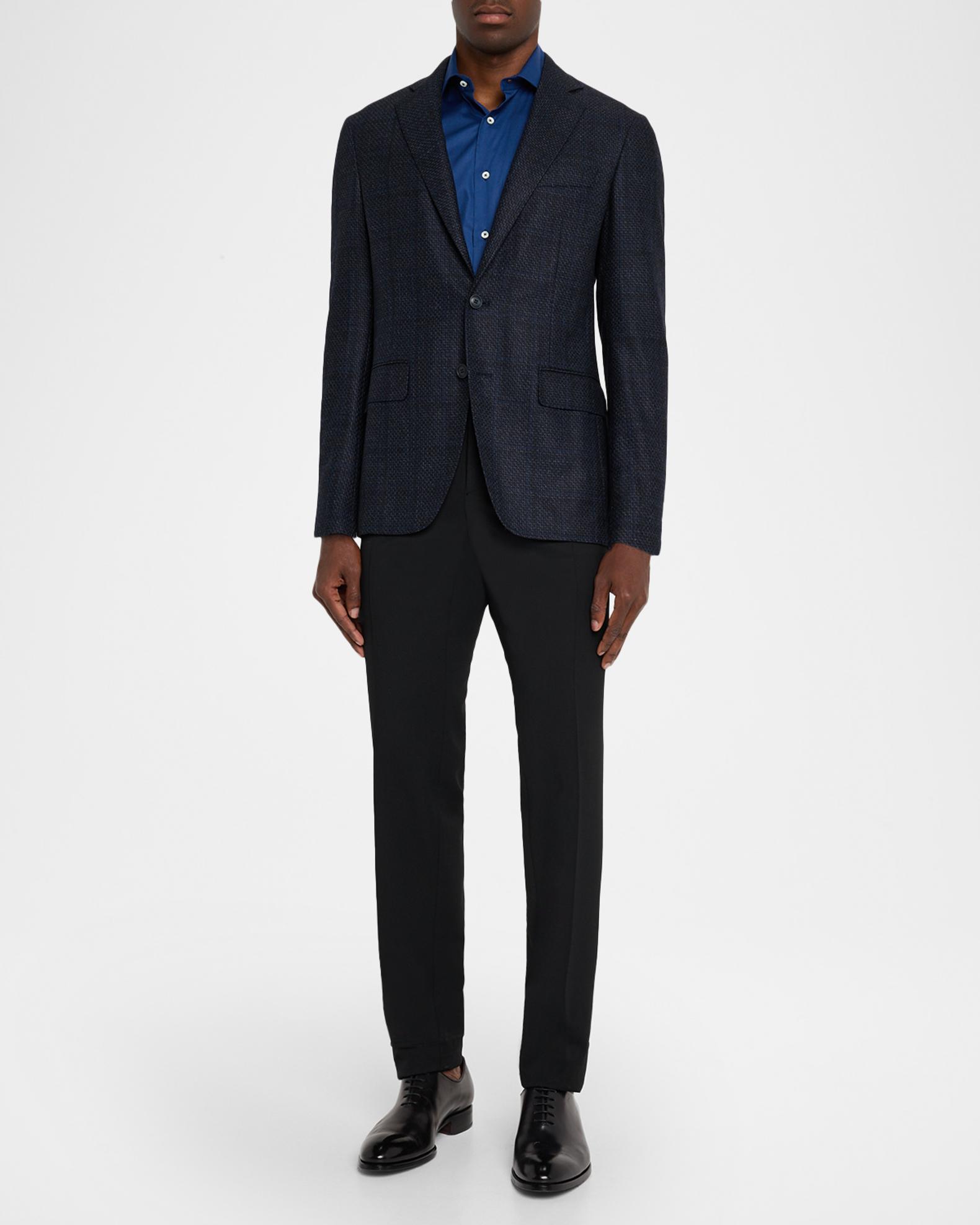 Canali Men's Stepweave Wool Notch Lapel Sport Coat | Neiman Marcus