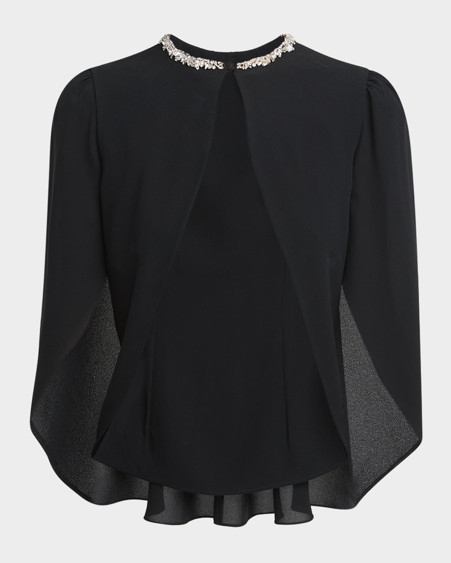Embellished Silk Georgette Cape Top 0